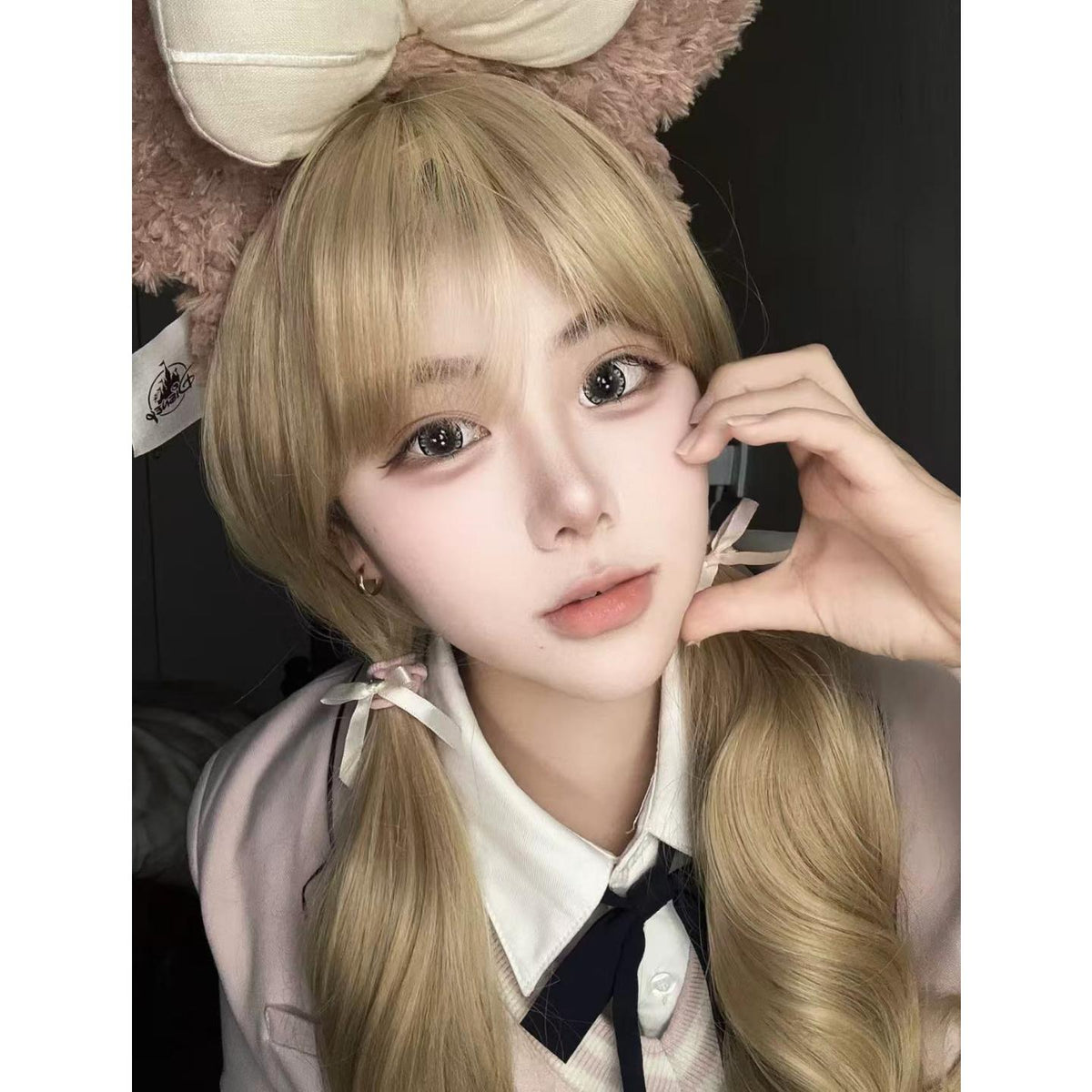 CFQXNIAN FLLYCON 14.50mm Grey Colored Contact Lenses (6 Months Wear)
