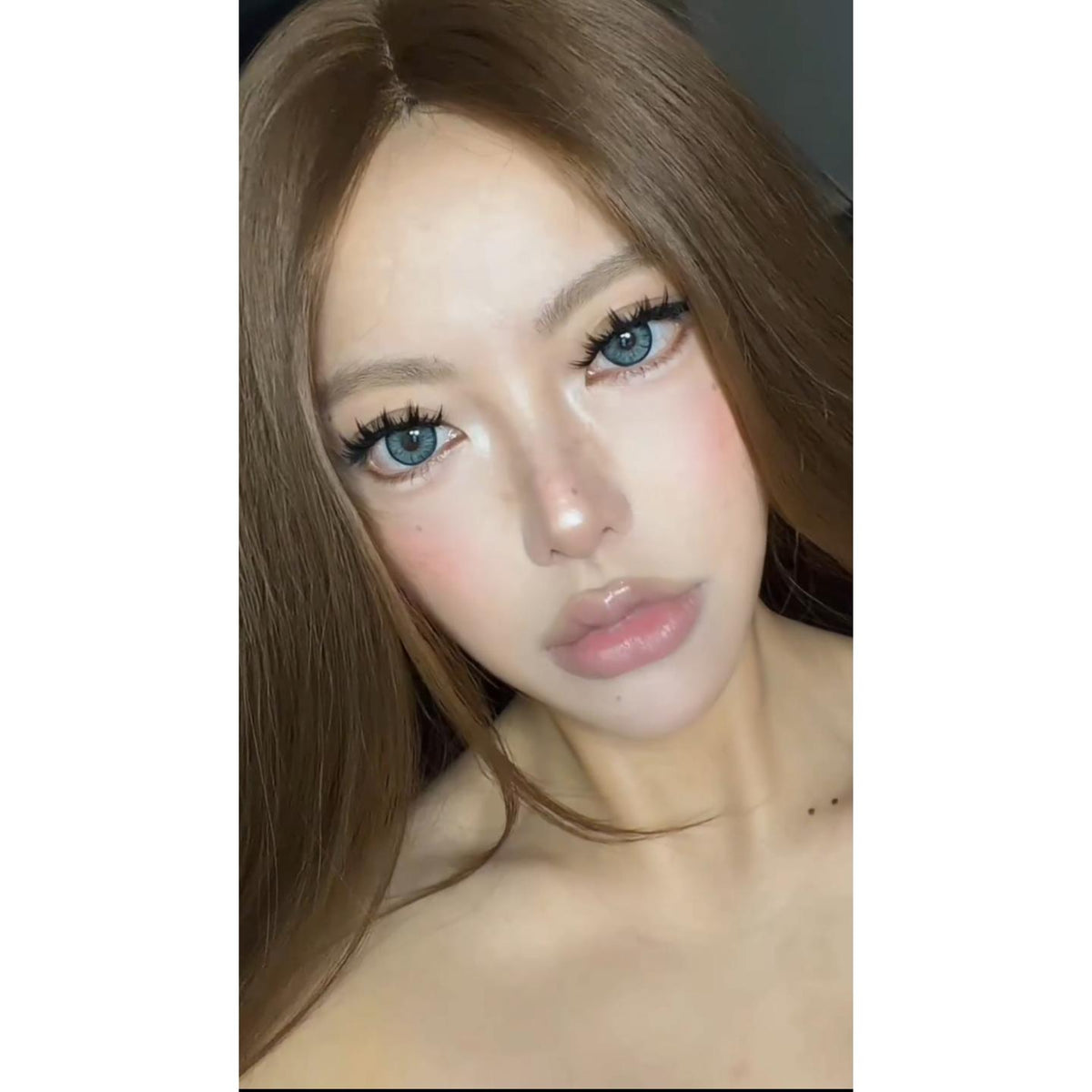 DKJLAN Serltyca 14.20mm Blue Colored Contact Lenses (6 Months Wear)