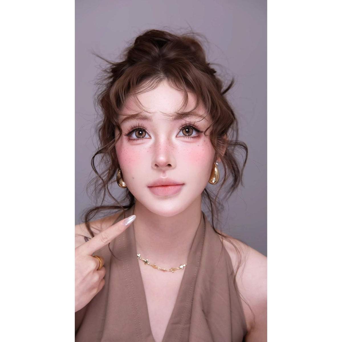 YYTONG Tinacon 14.50mm Brown Colored Contact Lenses (6 Months Wear)
