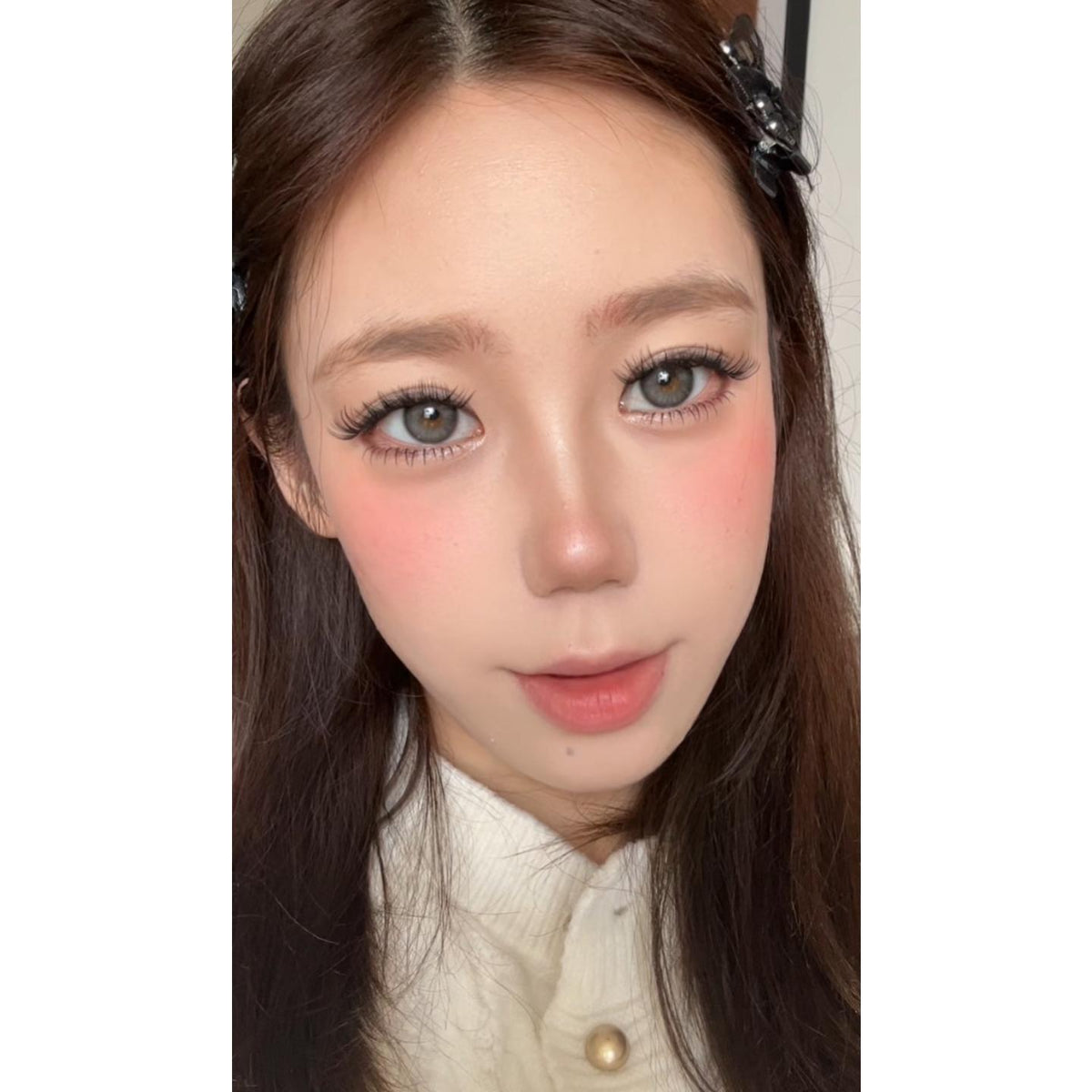 HZZHU Serltyca 14.50mm Grey Colored Contact Lenses (6 Months Wear)