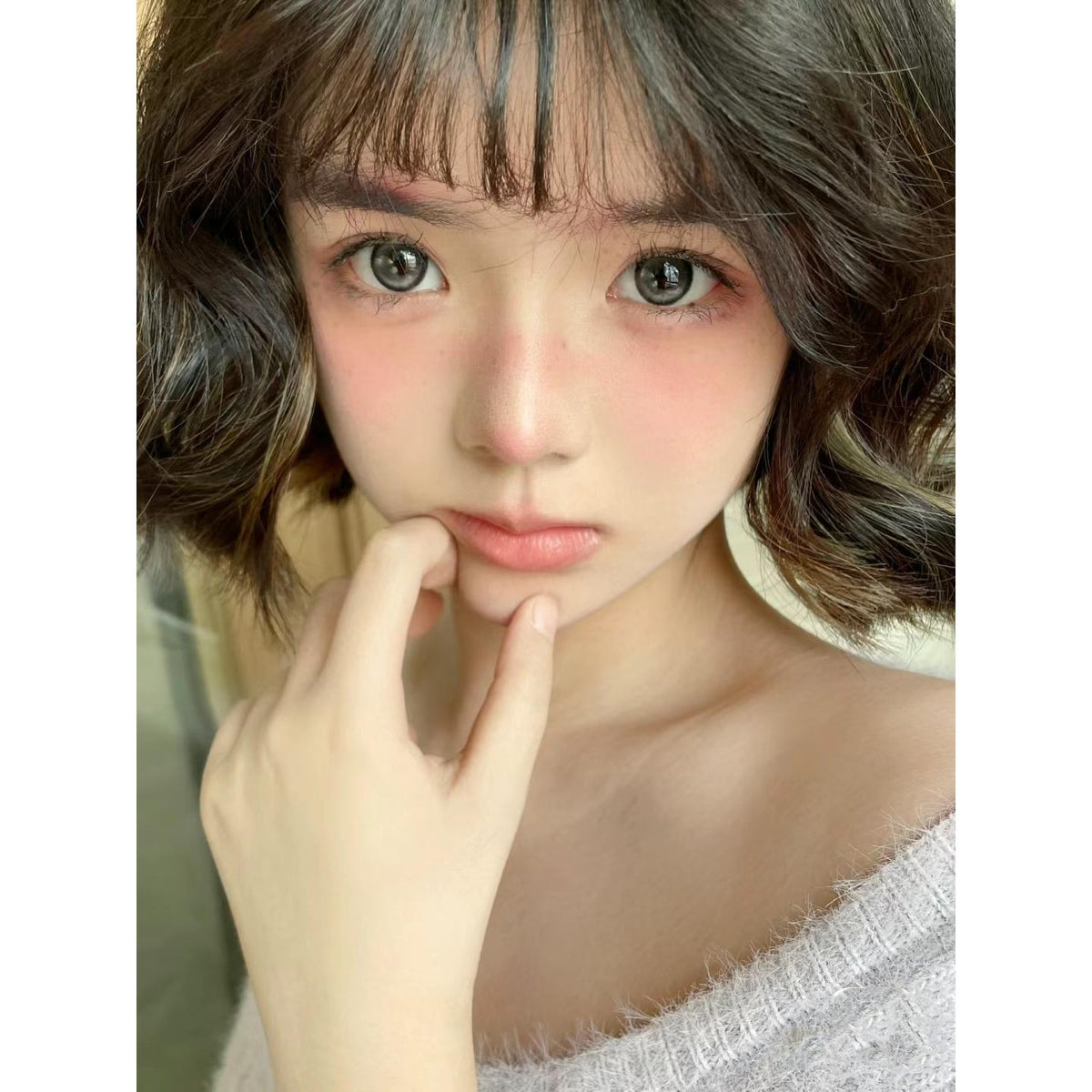 MSKDYLEI Xiyoulens 14.20mm Purple Colored Contact Lenses (6 Months Wear)