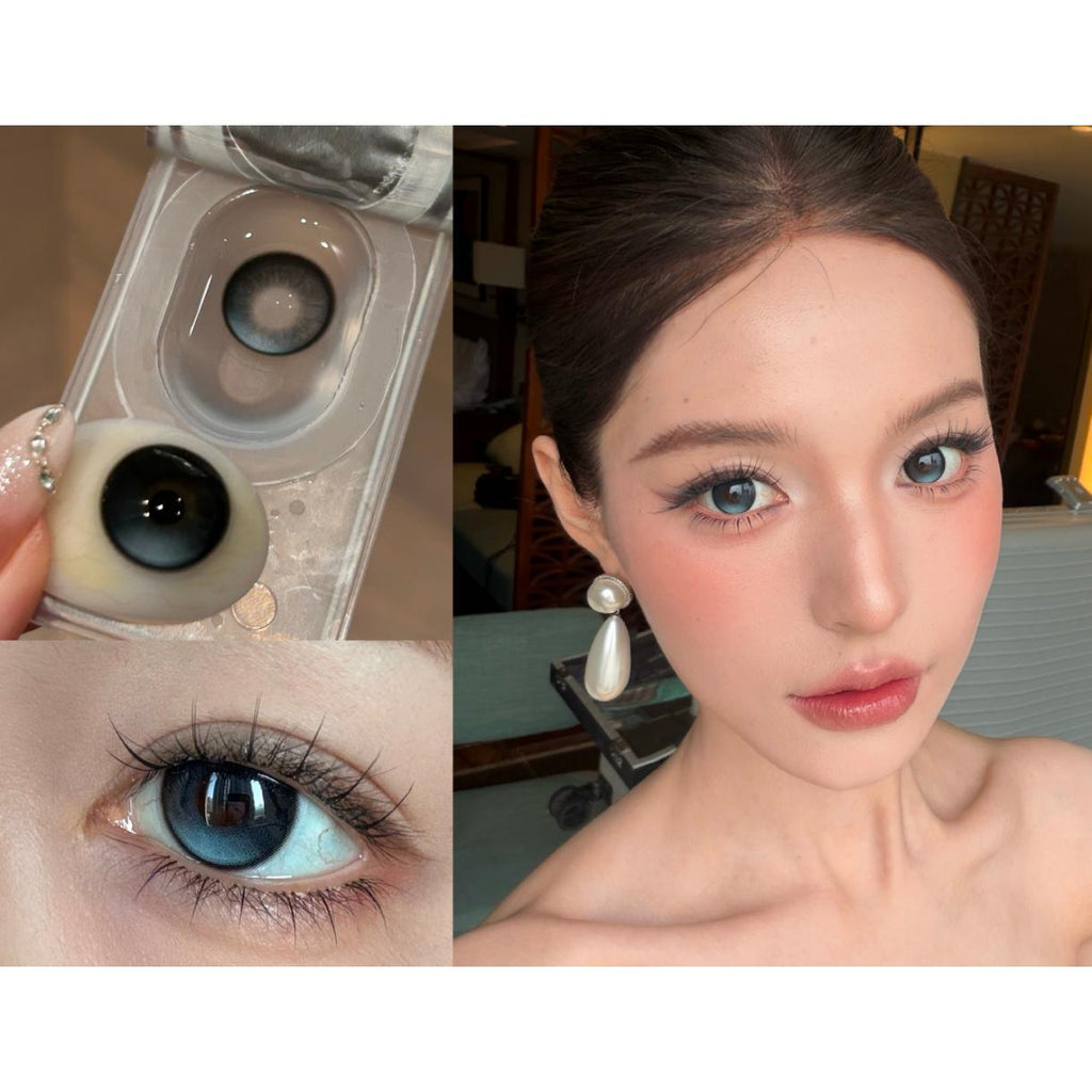 TKHYHU MimiPark 14.50mm Blue Colored Contact Lenses (6 Months Wear)