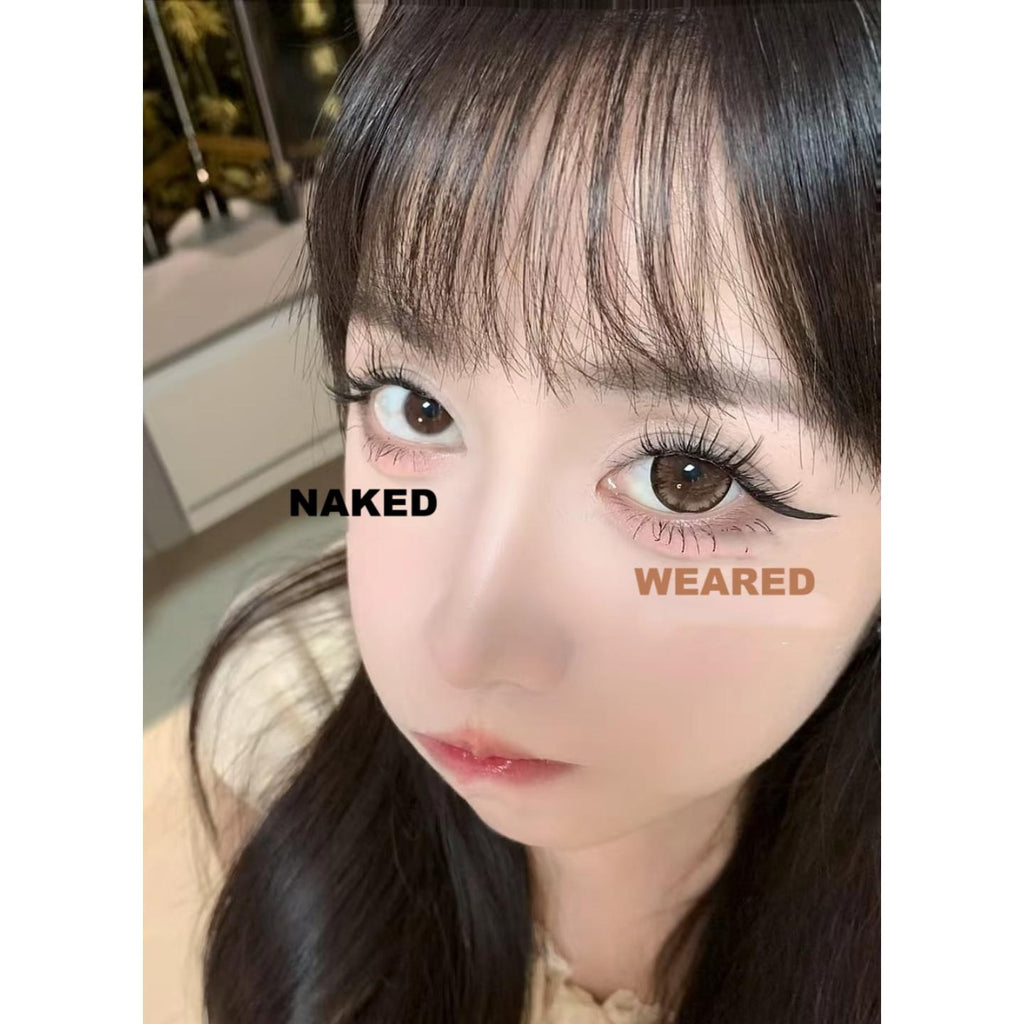 KKMSHU FLLYCON 14.50mm Brown Colored Contact Lenses (6 Months Wear)