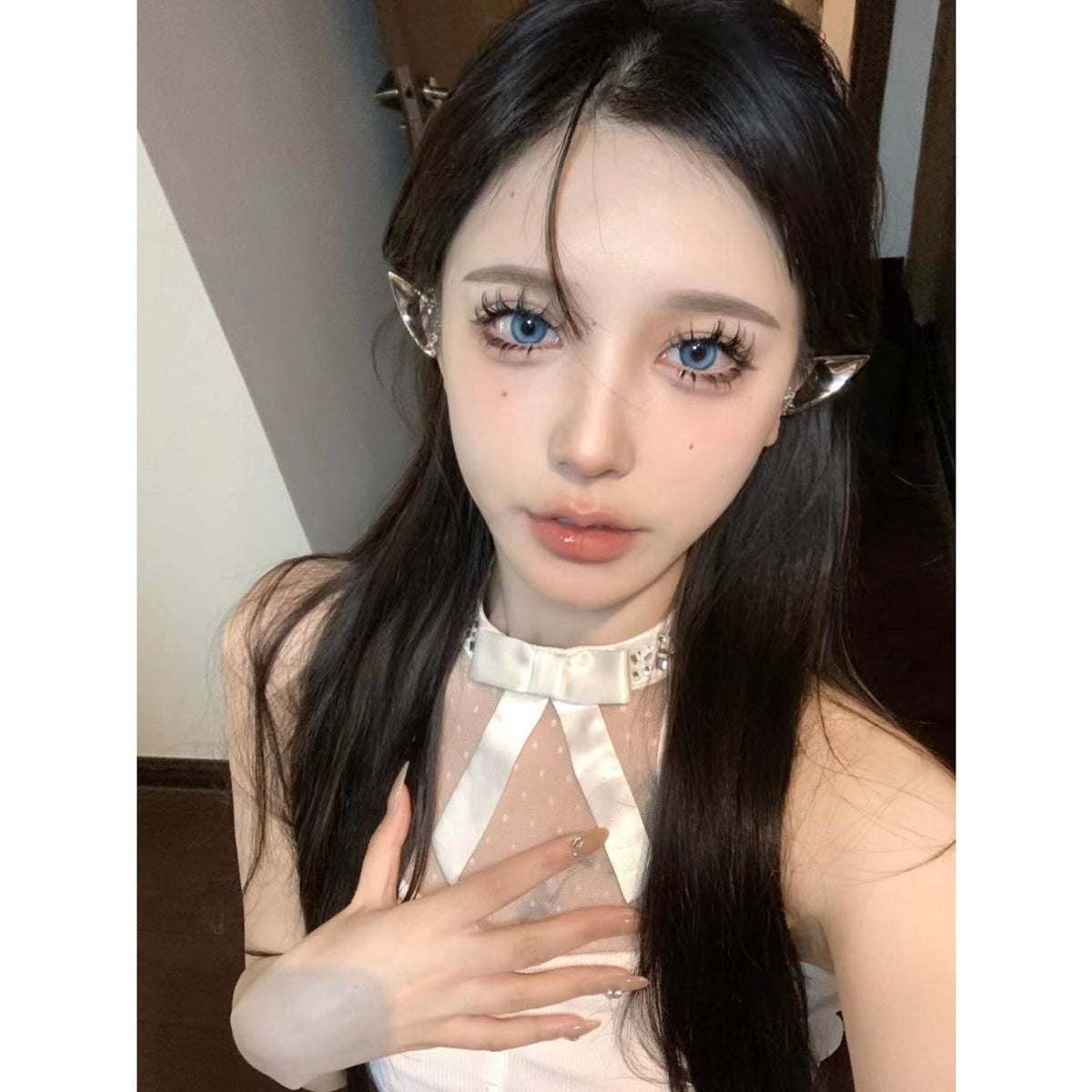 LYNDONG MorningCon 14.50mm Blue Colored Contact Lenses (6 Months Wear)