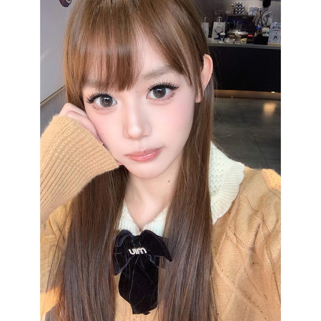 DYHEI Serltyca 14.20mm Black Colored Contact Lenses (6 Months Wear)