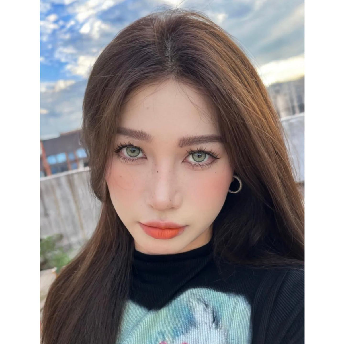 JWHJLV Xiyoulens 14.50mm Green Colored Contact Lenses (6 Months Wear)