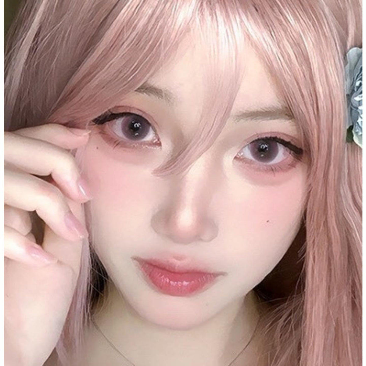 YCFWU OVOLOOK 14.20mm Pink Colored Contact Lenses (6 Months Wear)