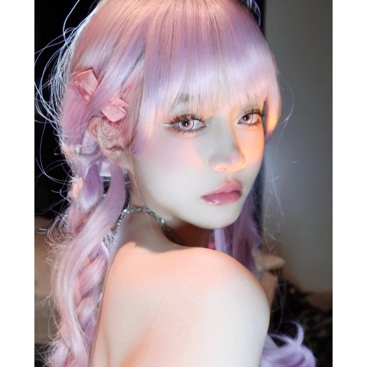MFPPFEN Xiyoulens 14.50mm Pink Colored Contact Lenses (6 Months Wear)