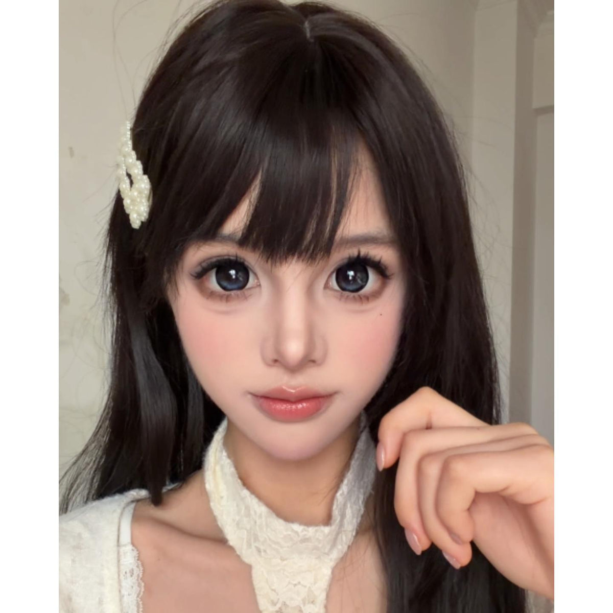 CDZLSHAI OBALEN 14.50mm Blue Colored Contact Lenses (6 Months Wear)