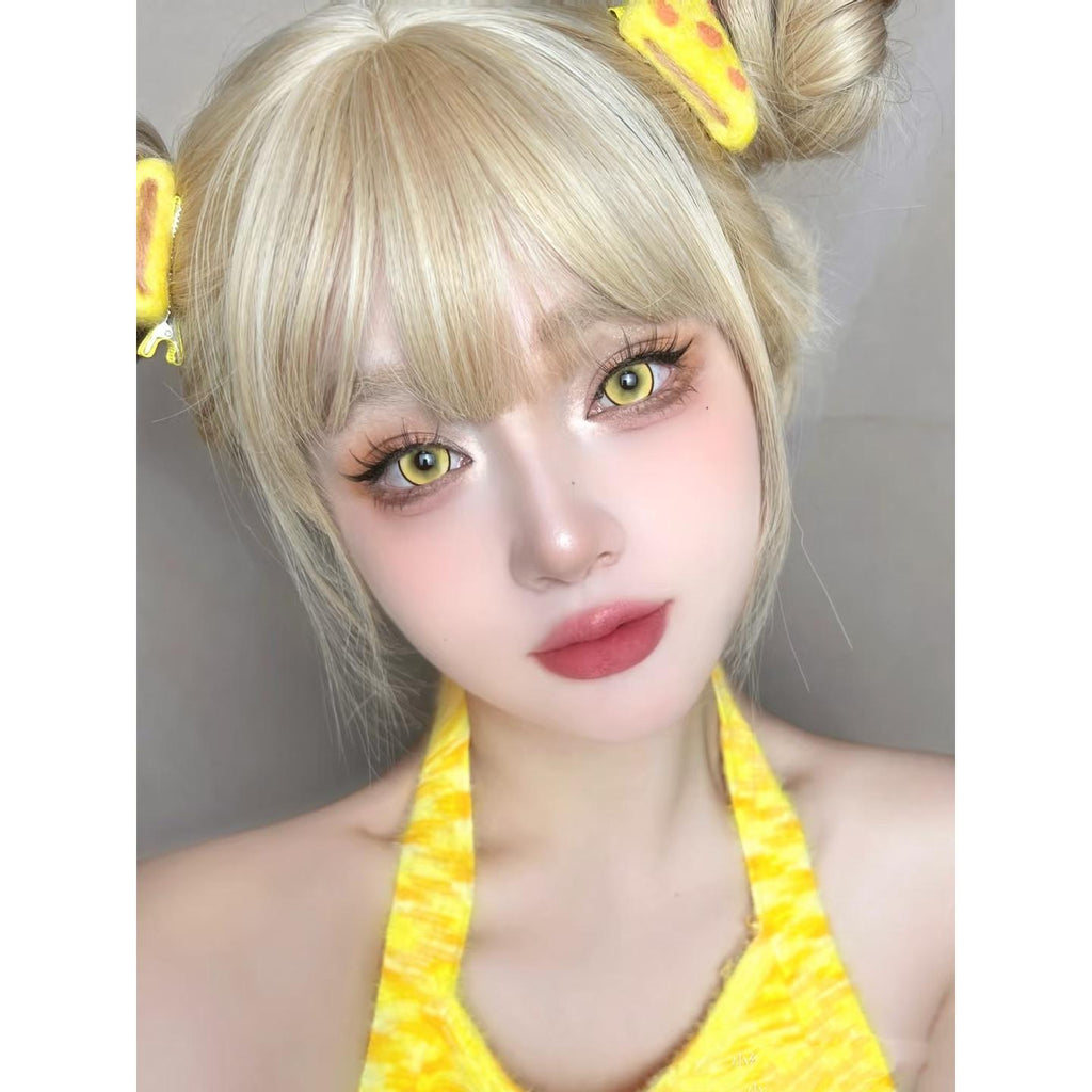 คอนแทคเลนส์สี Xiyoulens รุ่น MFPPZONG ขนาด 14.50 มม. สีเหลือง (แบบราย 6 เดือน)