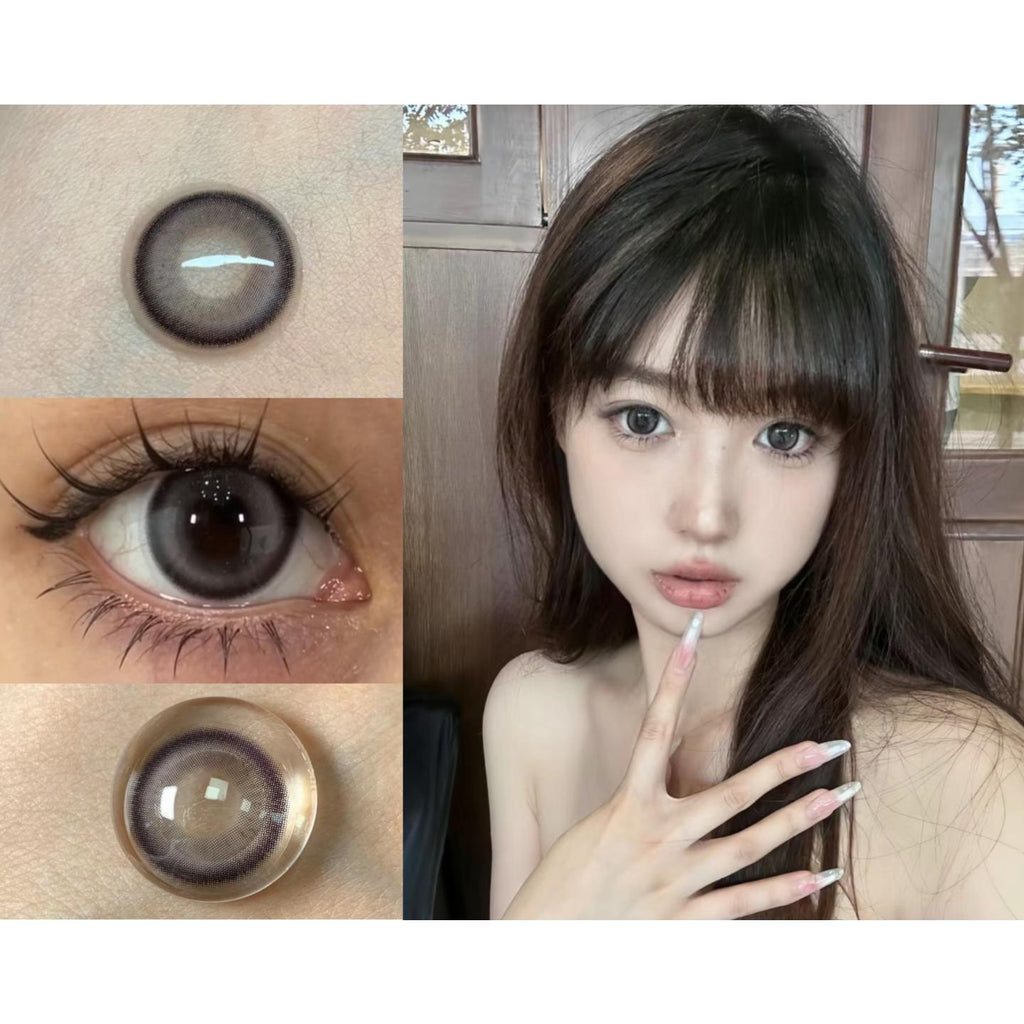 MSKDYLEI Xiyoulens 14.20mm Purple Colored Contact Lenses (6 Months Wear)