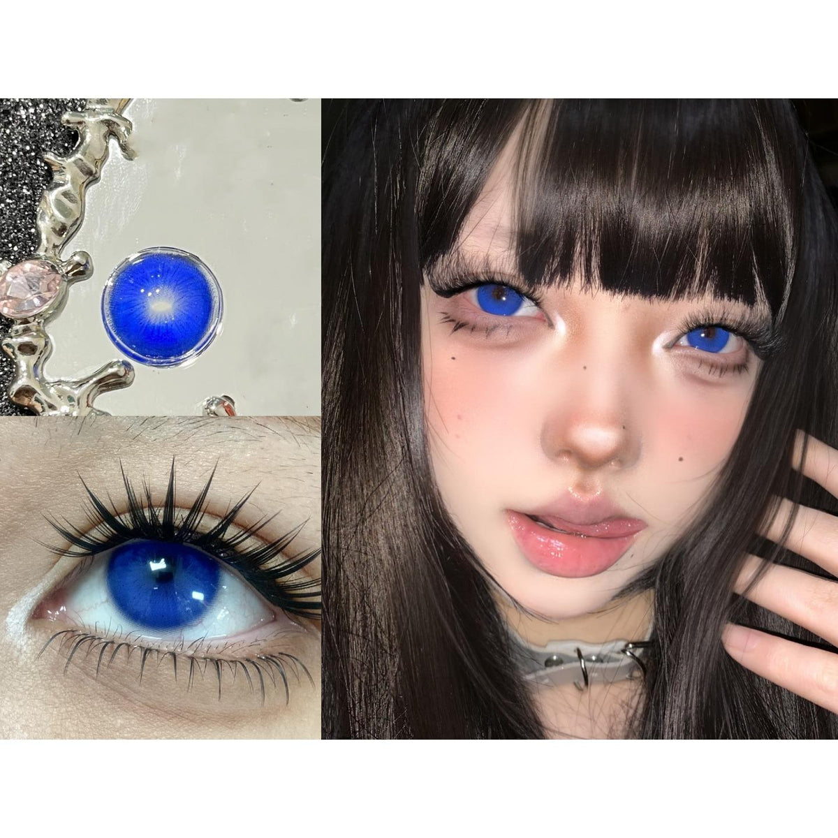 DLCXI Serltyca 14.20mm Dark Blue Colored Contact Lenses (6 Months Wear)