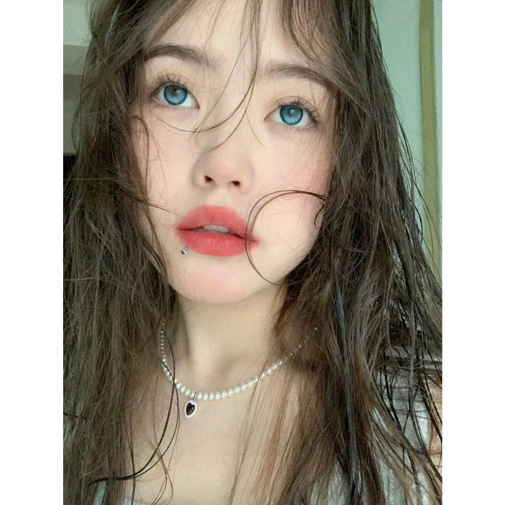 YDNLAN Xiyoulens 14.20mm Blue Colored Contact Lenses (6 Months Wear)