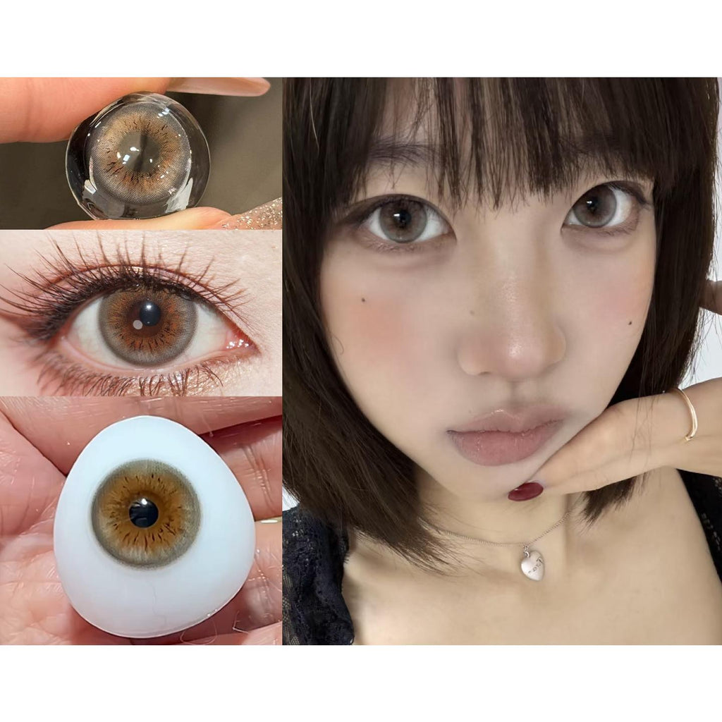 TMWHUA MimiPark 14.50mm Gray Colored Contact Lenses (6 Months Wear)