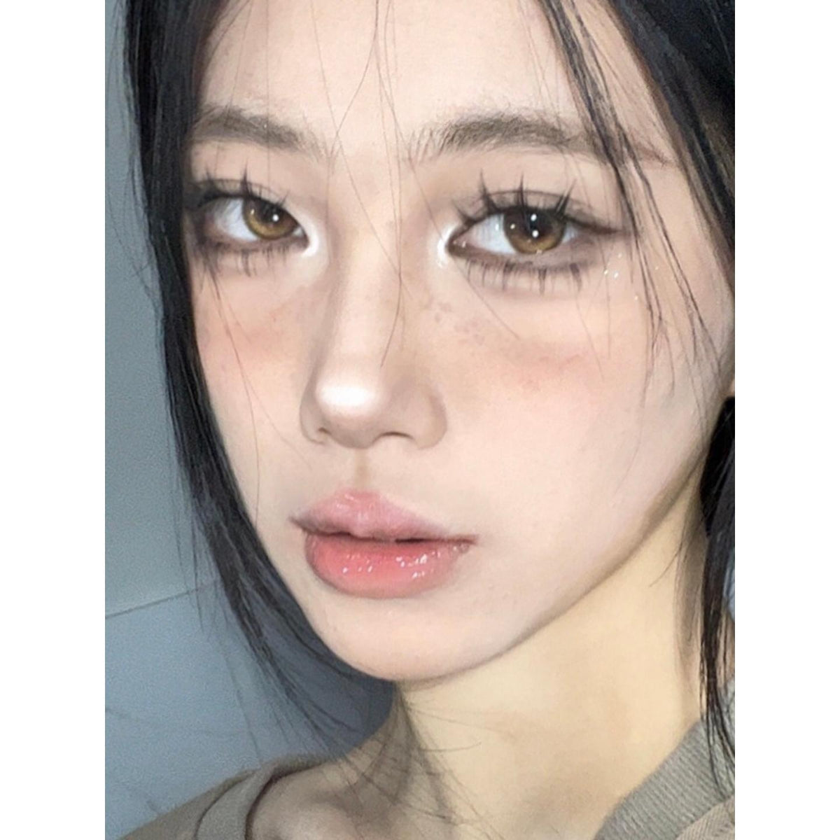 QBHNAI MorningCon 14.50mm Brown Colored Contact Lenses (6 Months Wear)