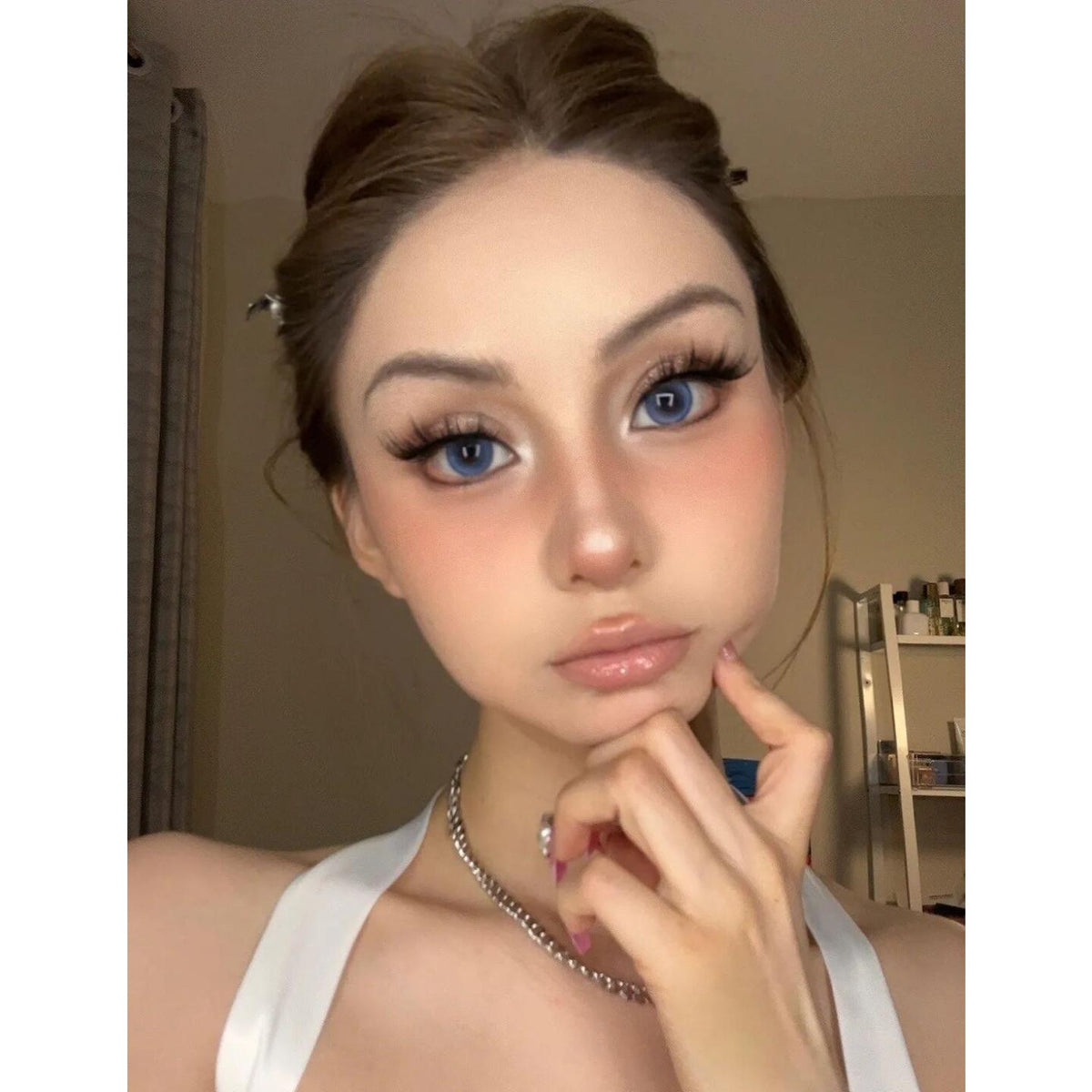 BLDSHI OVOLOOK 14.50mm Blue Colored Contact Lenses (6 Months Wear)