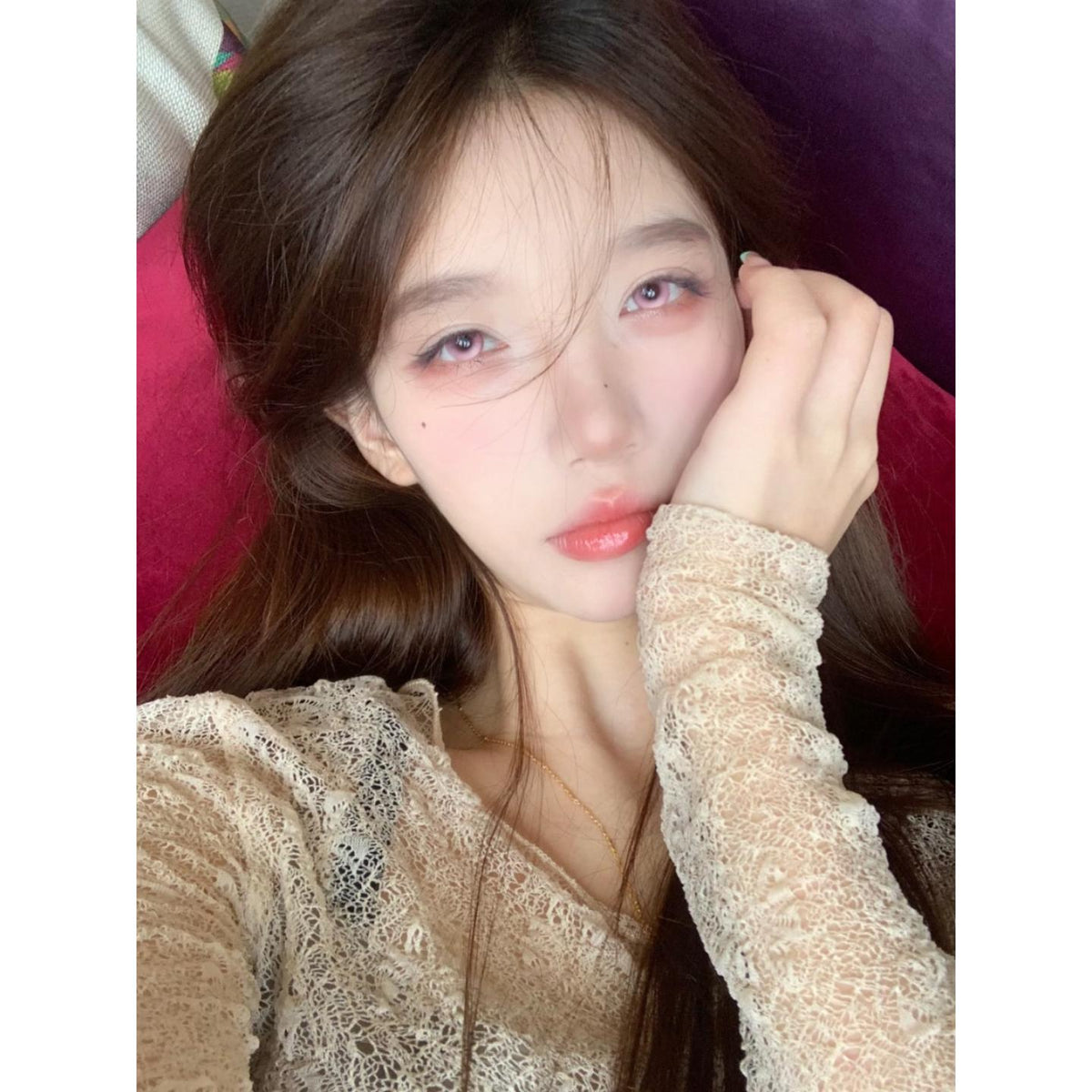 คอนแทคเลนส์สี BBFEN รุ่น Xiyoulens ขนาด 14.20 มม. สีชมพู (ชนิดราย 6 เดือน)