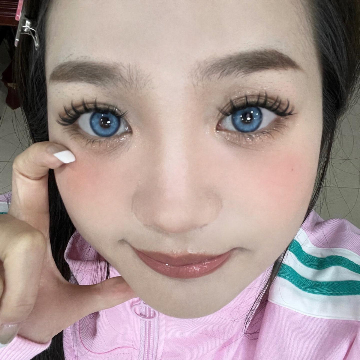 YSBZANG MorningCon 14.20mm Blue Colored Contact Lenses (6 Months Wear)