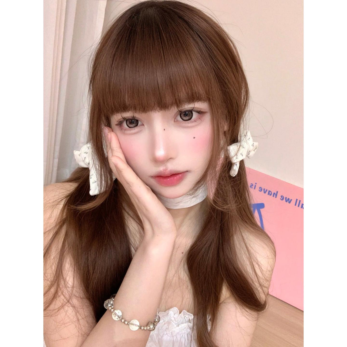 CDBBXYFEN OBALEN 14.50mm Pink Colored Contact Lenses (6 Months Wear)