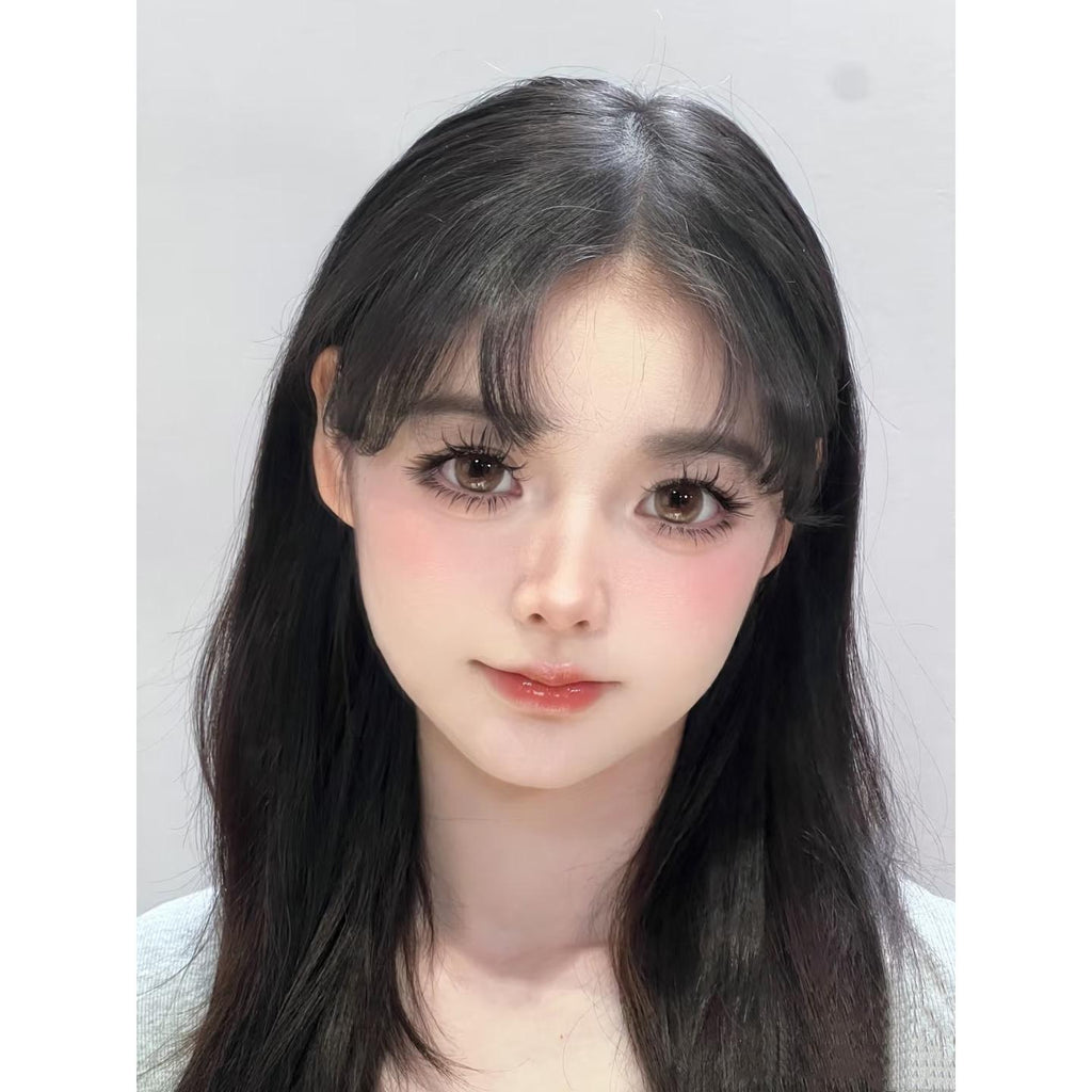 JZQPSHUI ROSELENS 14.50mm Brown Colored Contact Lenses (6 Months Wear)