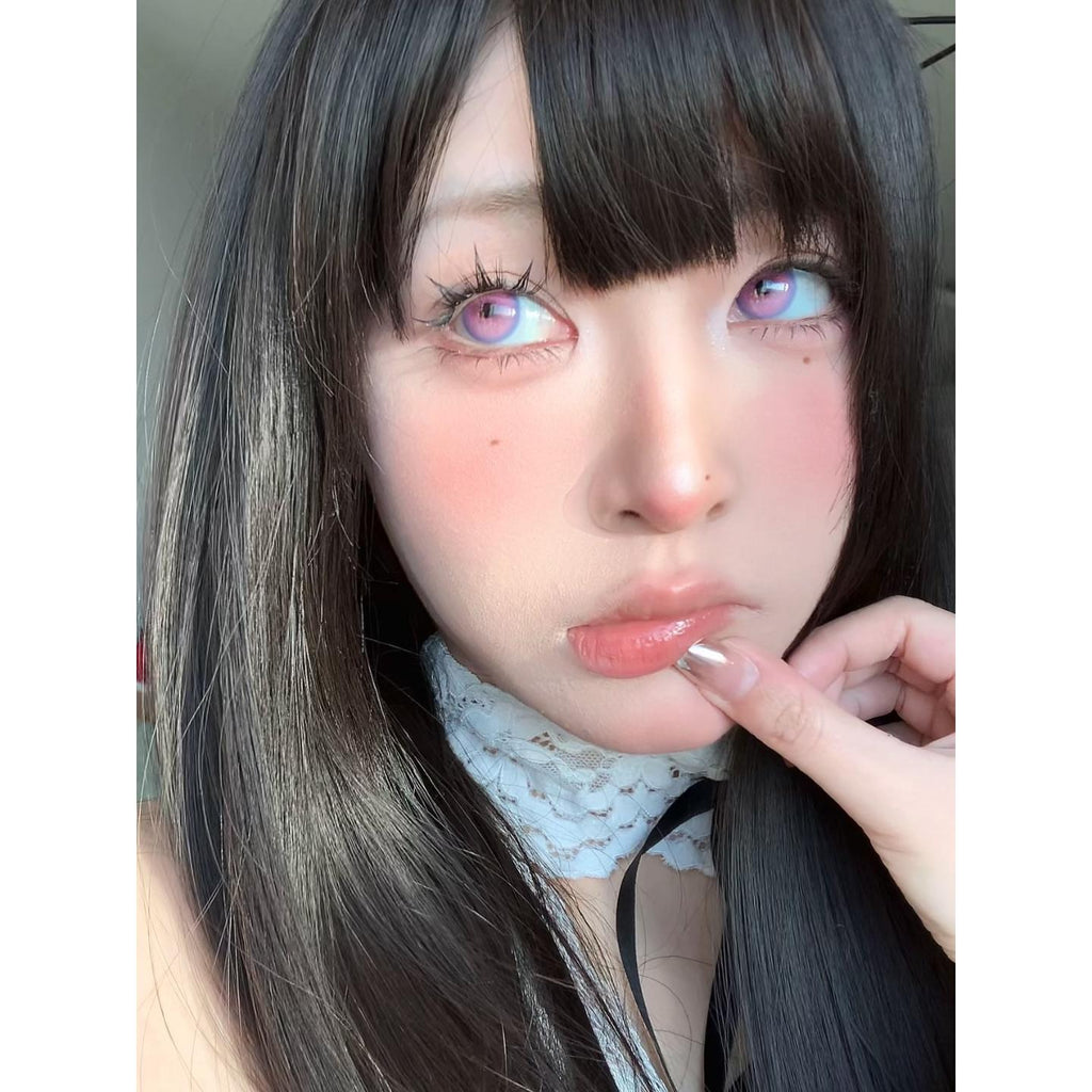 LMJGFEN Serltyca 14.20mm Pink Colored Contact Lenses (6 Months Wear)
