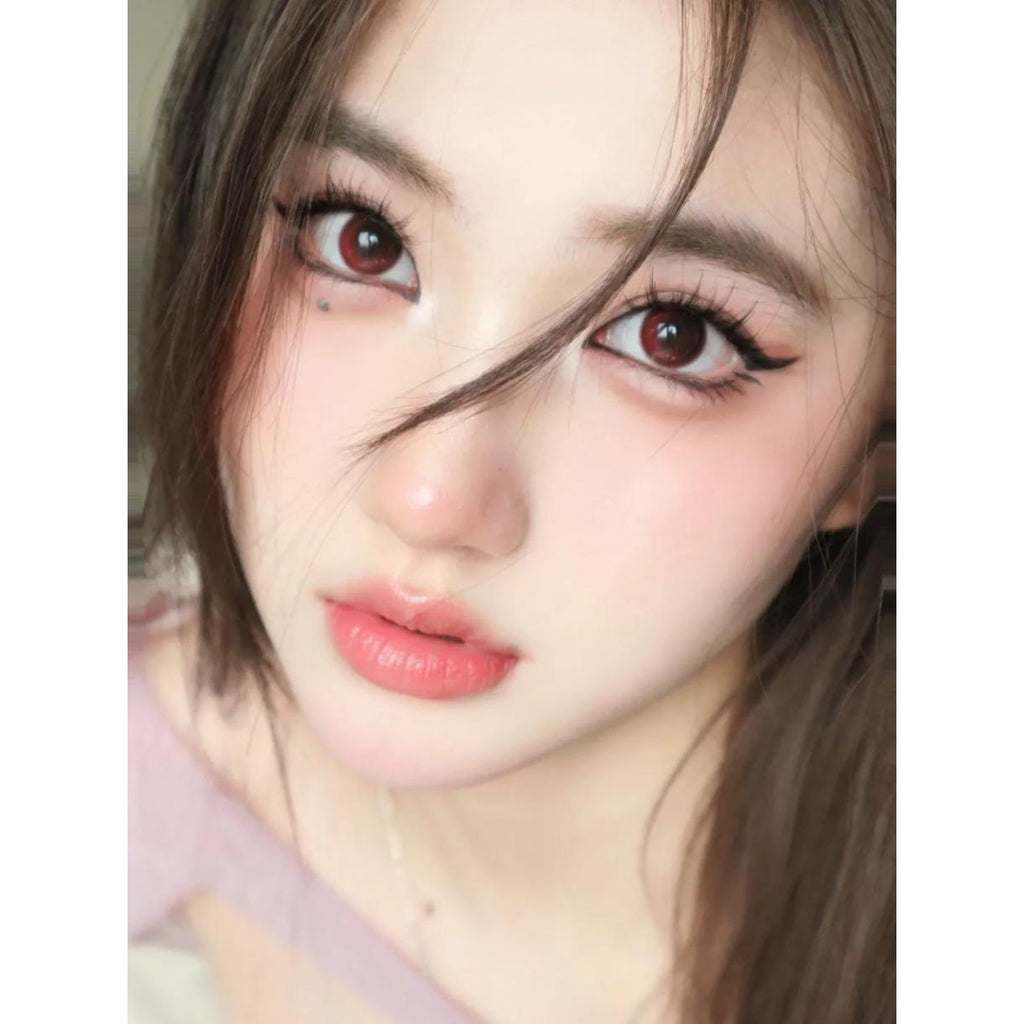 BZFQIE Xiyoulens 14.50mm Red Colored Contact Lenses (6 Months Wear)