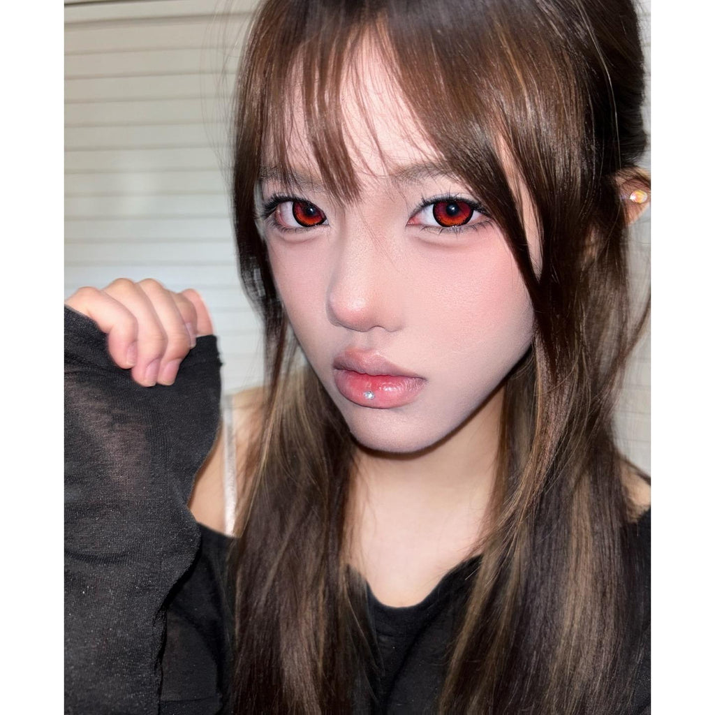 LFQIE Serltyca 14.50mm Red Colored Contact Lenses (6 Months Wear)