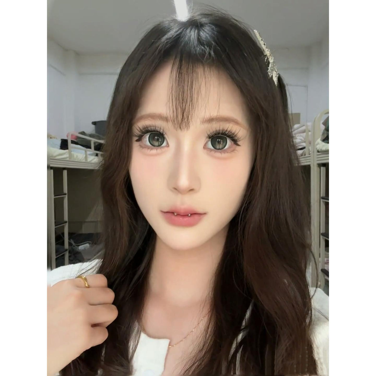 YLQHUA ROSELENS 14.50mm Green Colored Contact Lenses (6 Months Wear)