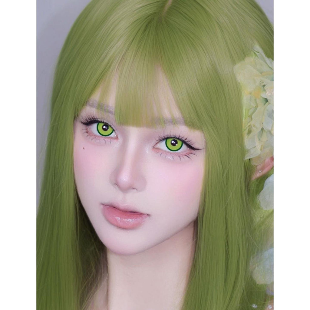 QLQPAO Xiyoulens คอนแทคเลนส์สีเขียว ขนาด 14.50 มม. (ชนิดราย 6 เดือน)