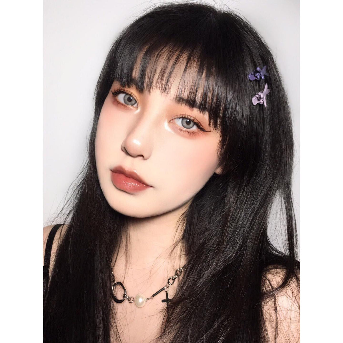 TKSHUI Xiyoulens 14.00mm Gray Colored Contact Lenses (6 Months Wear)