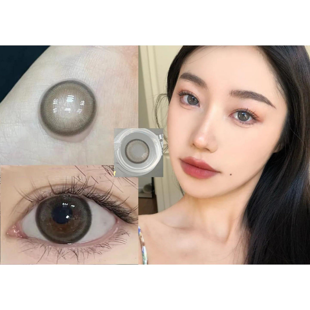 WFYHHEI OVOLOOK 14.50mm Gray Colored Contact Lenses (6 Months Wear)