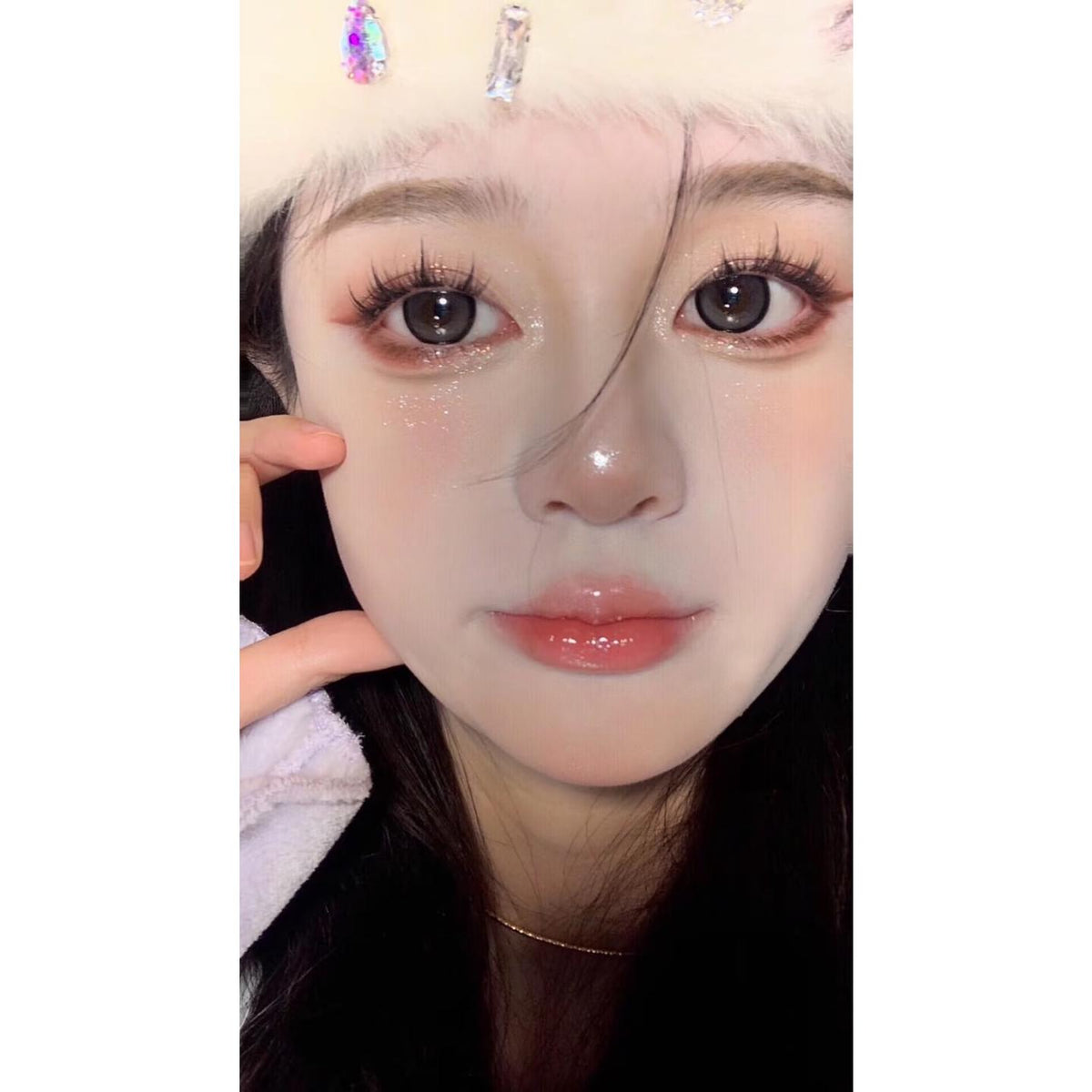 HTHUI ROSELENS 14.50mm Grey Colored Contact Lenses (6 Months Wear)