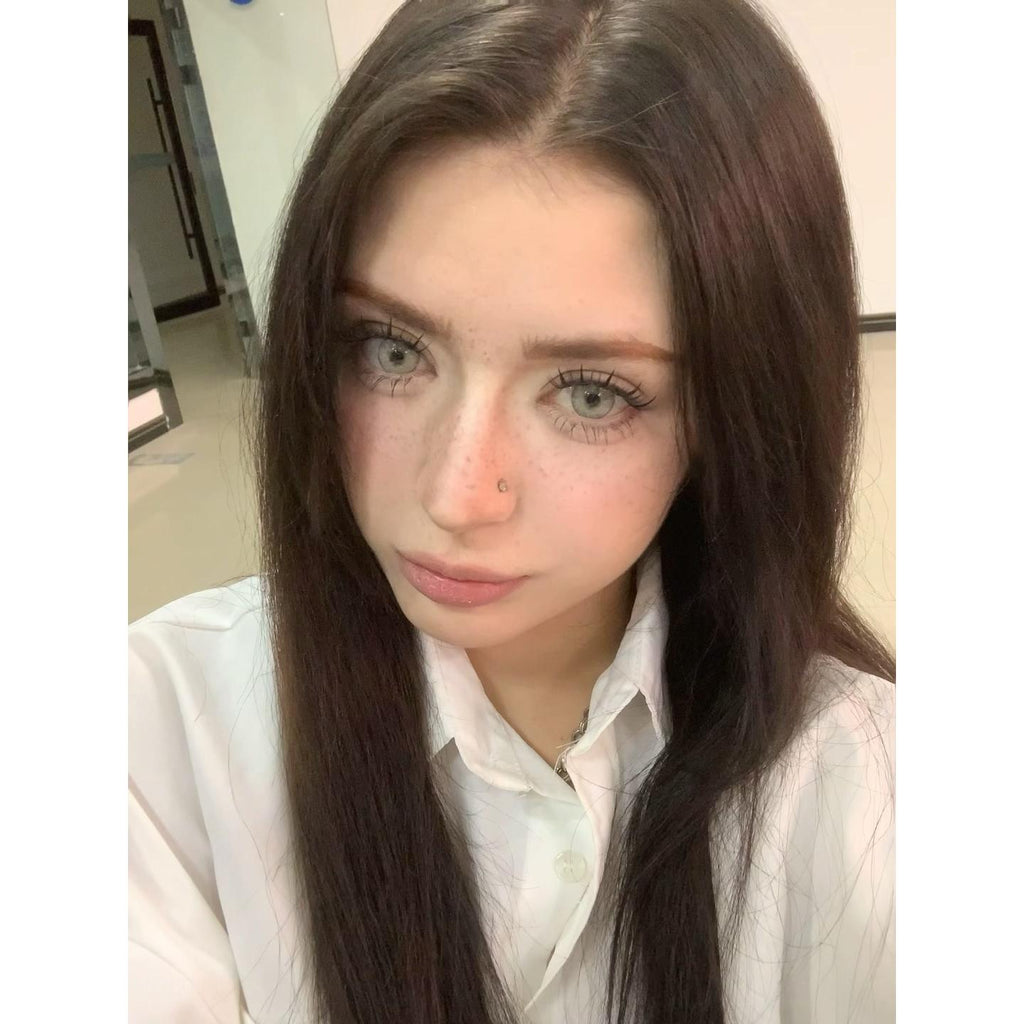 XLNHUI Serltyca 14.50mm Gray Colored Contact Lenses (6 Months Wear)