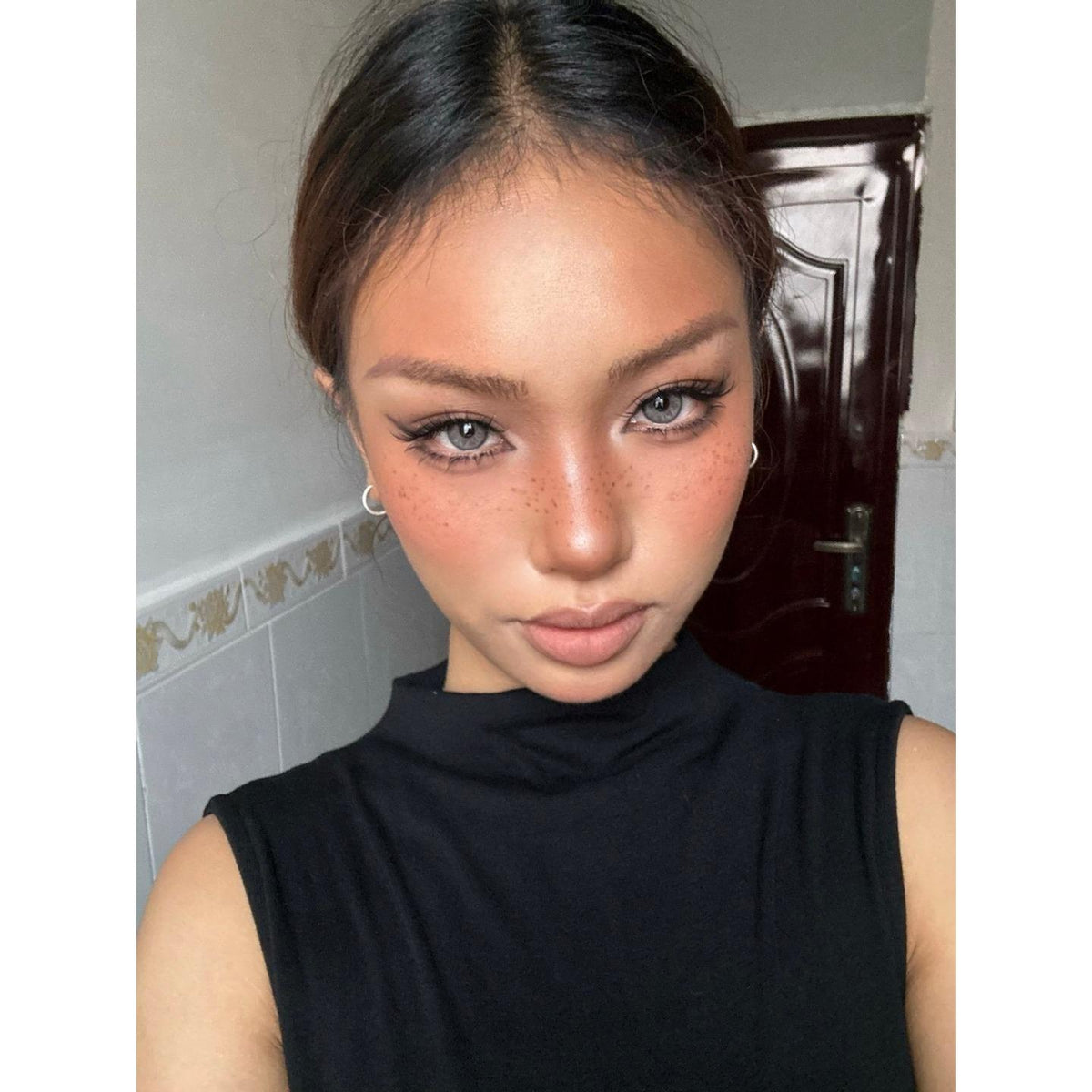 HMXZHUI Serltyca 14.20mm Grey Colored Contact Lenses (6 Months Wear)