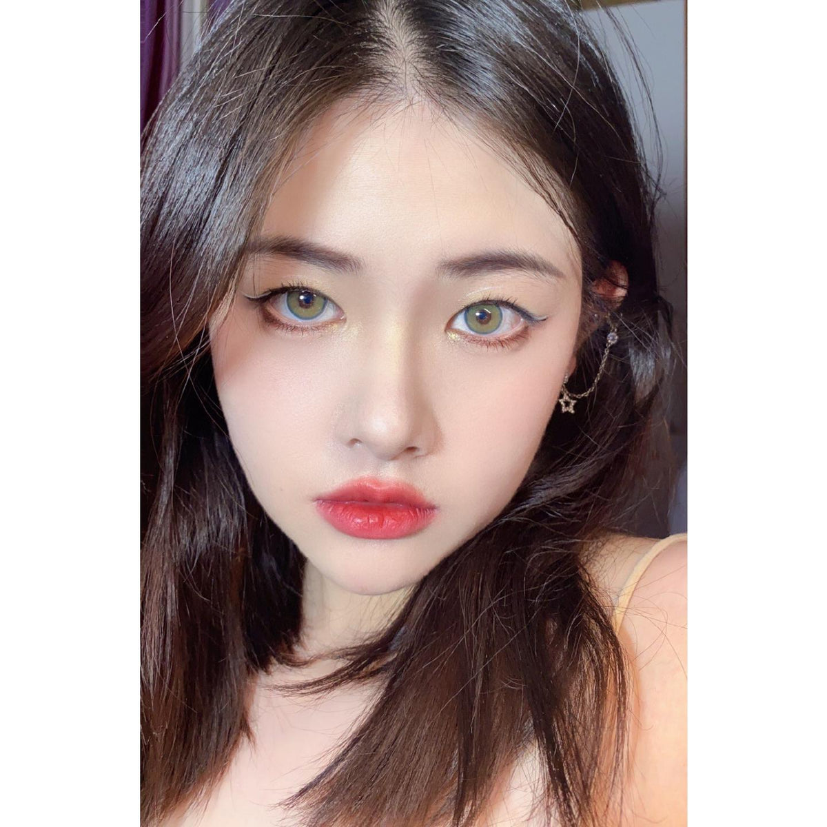 คอนแทคเลนส์สี XQTI Xiyoulens ขนาด 14.00 มม. สีเขียว (ชนิดราย 6 เดือน)