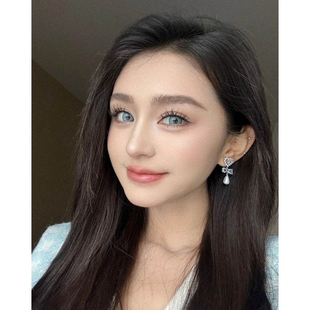 YWHXYUN MorningCon 14.50mm Blue Colored Contact Lenses (6 Months Wear)