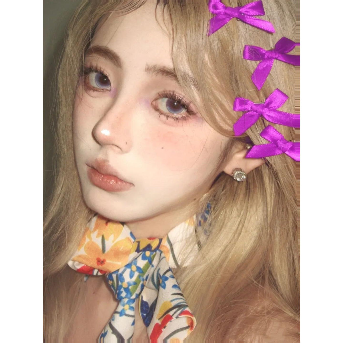 XXYLI FLLYCON 14.50mm Purple Colored Contact Lenses (6 Months Wear)