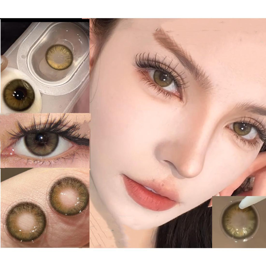 NMQSHUI Serltyca 14.20mm Brown Colored Contact Lenses (6 Months Wear)