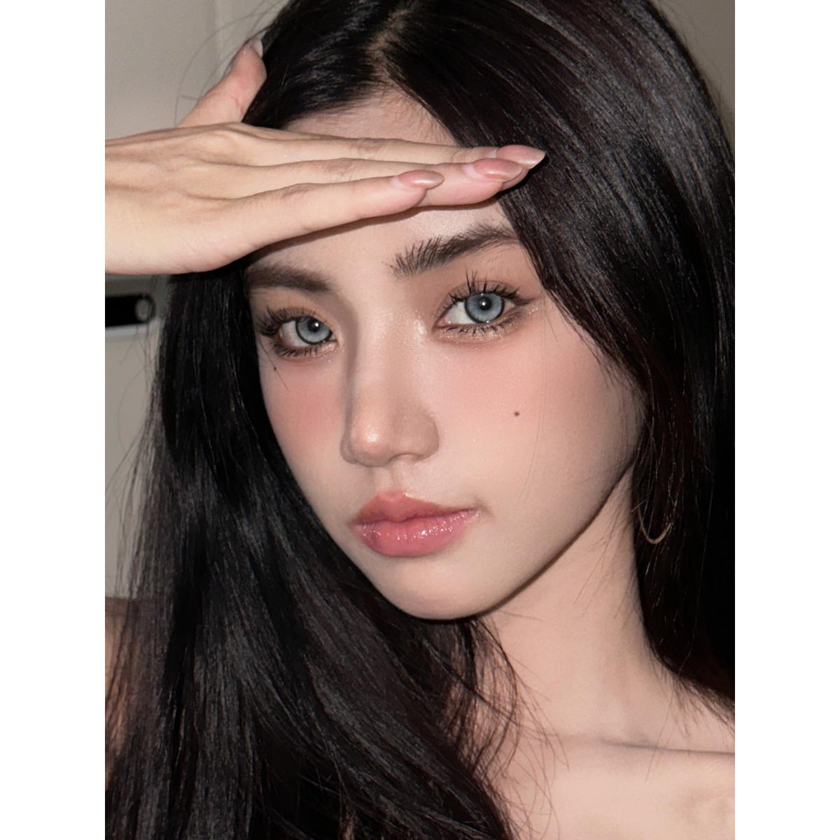 BLKYZHU Xiyoulens 14.20mm Grey Colored Contact Lenses (6 Months Wear)