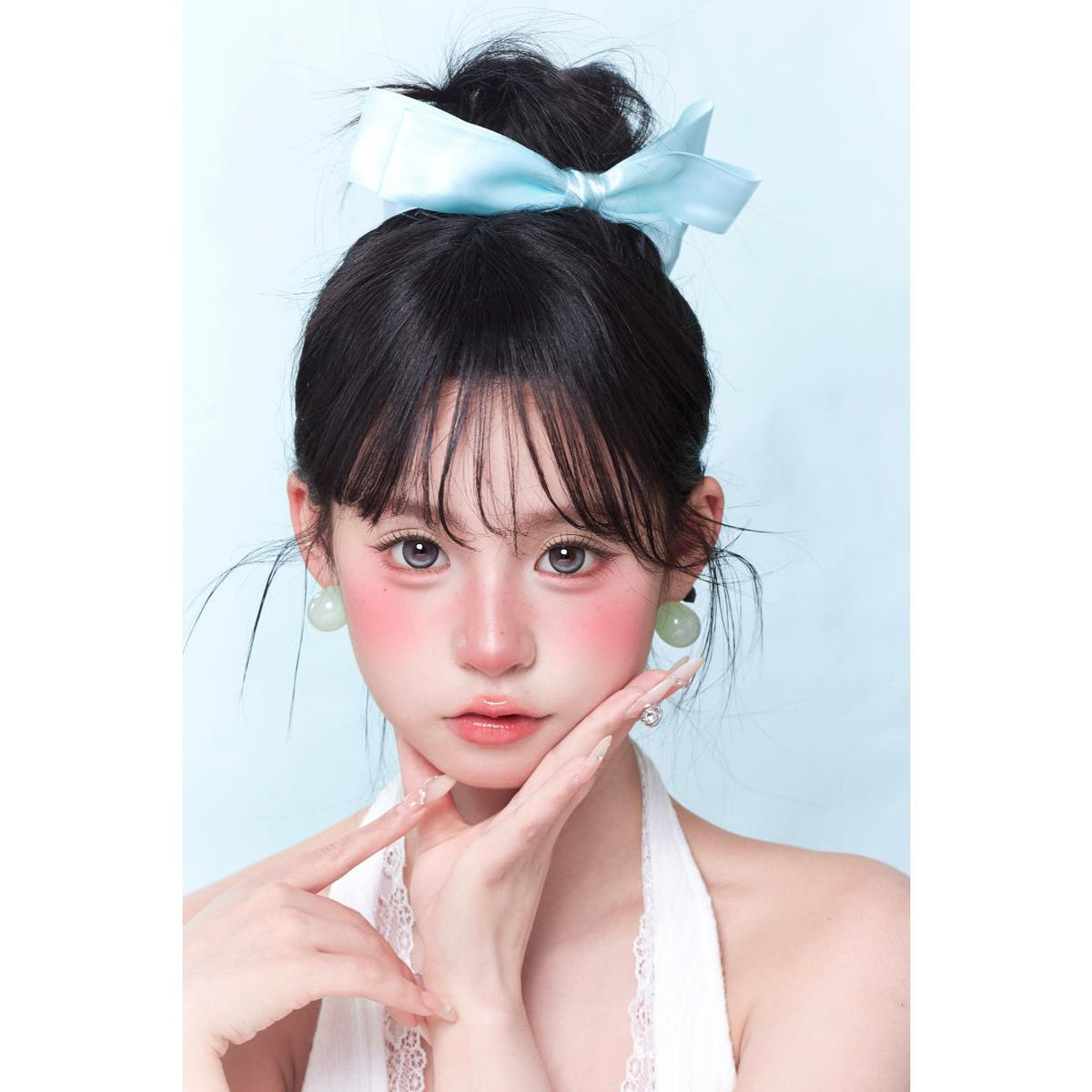 คอนแทคเลนส์สีเทา CDSMNSHEN OBALEN ขนาด 14.50 มม. (ชนิดราย 6 เดือน)