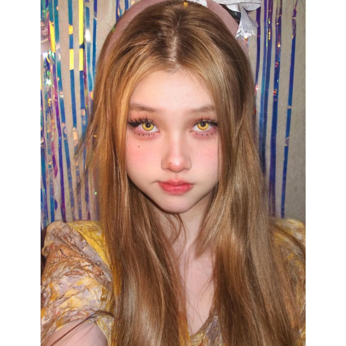 SGJIN Xiyoulens 14.00mm Yellow Colored Contact Lenses (6 Months Wear)