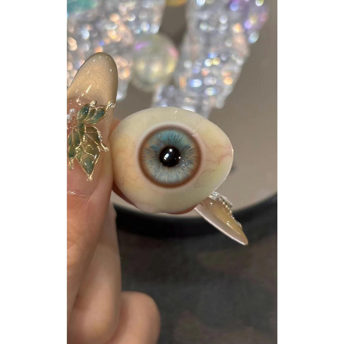 TKGJLAN Xiyoulens 14.50mm Blue Colored Contact Lenses (6 Months Wear)