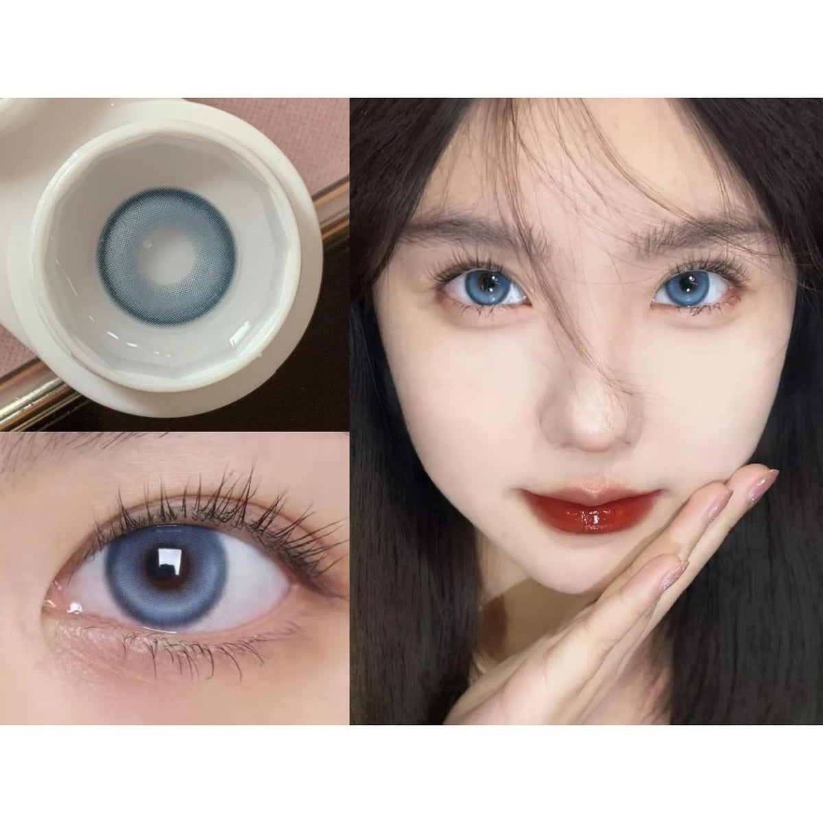 LYNDONG MorningCon 14.50mm Blue Colored Contact Lenses (6 Months Wear)