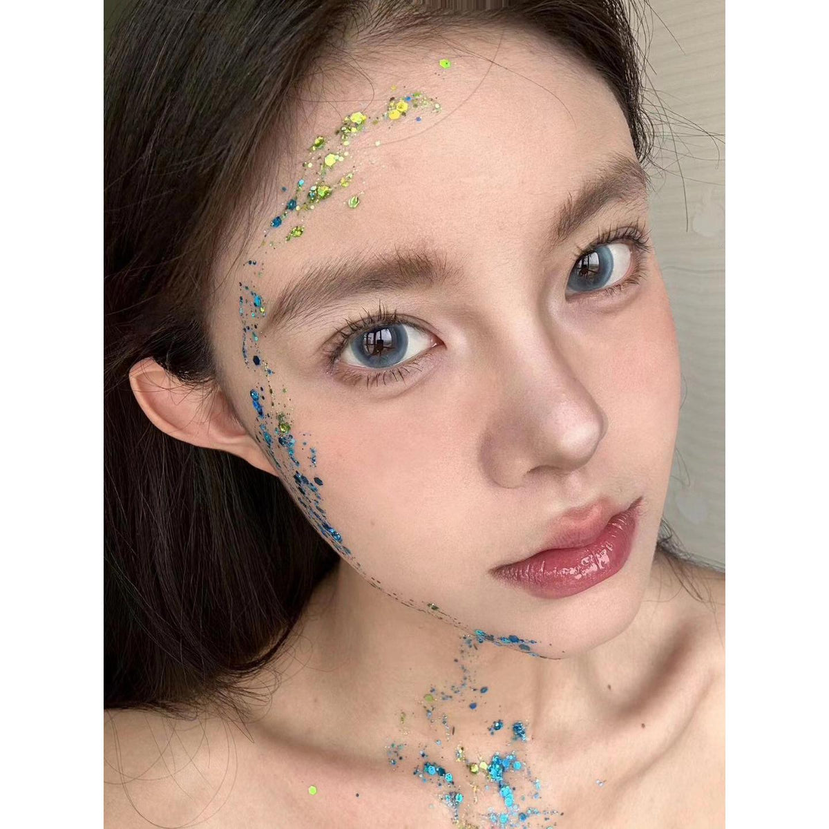 YWWNSI Xiyoulens คอนแทคเลนส์สีฟ้า ขนาด 14.50 มม. (ชนิดใช้งานได้ 6 เดือน)