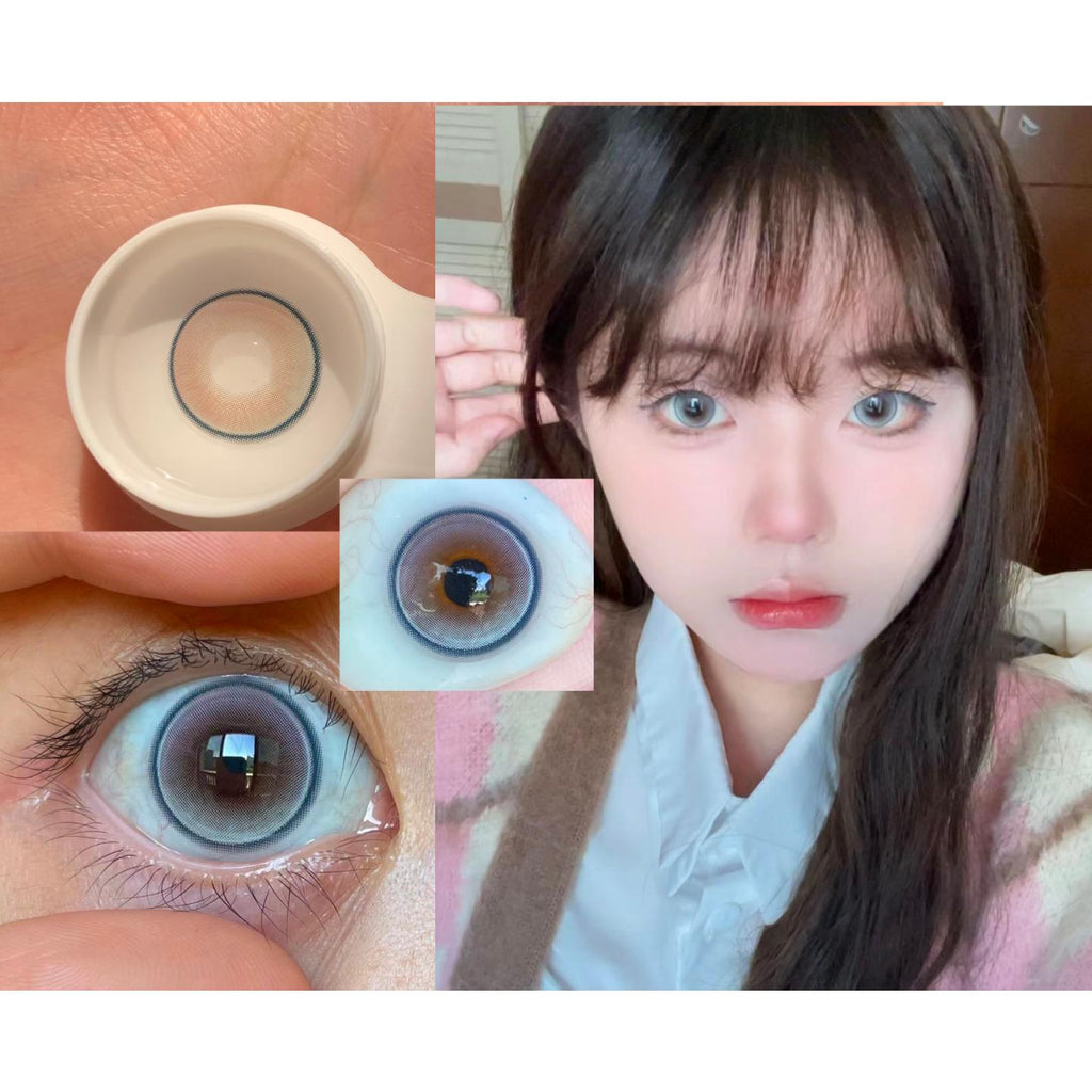 WZSJIE Xiyoulens 14.20mm Green Colored Contact Lenses (6 Months Wear)