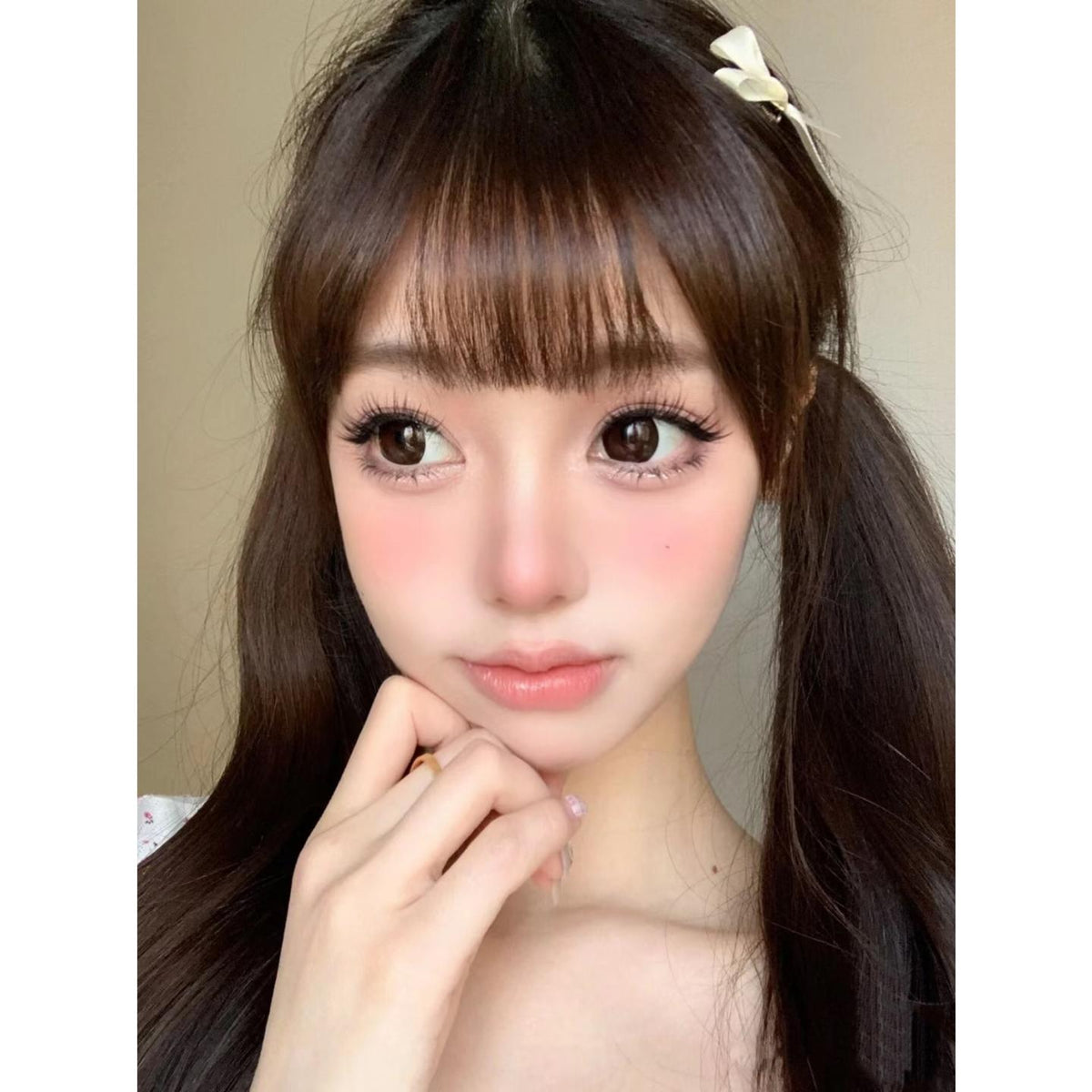 MNMKA FLLYCON 14.50mm Dark Brown Colored Contact Lenses (6 Months Wear)