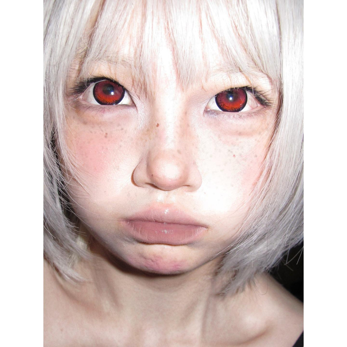 LFQIE Serltyca 14.50mm Red Colored Contact Lenses (6 Months Wear)