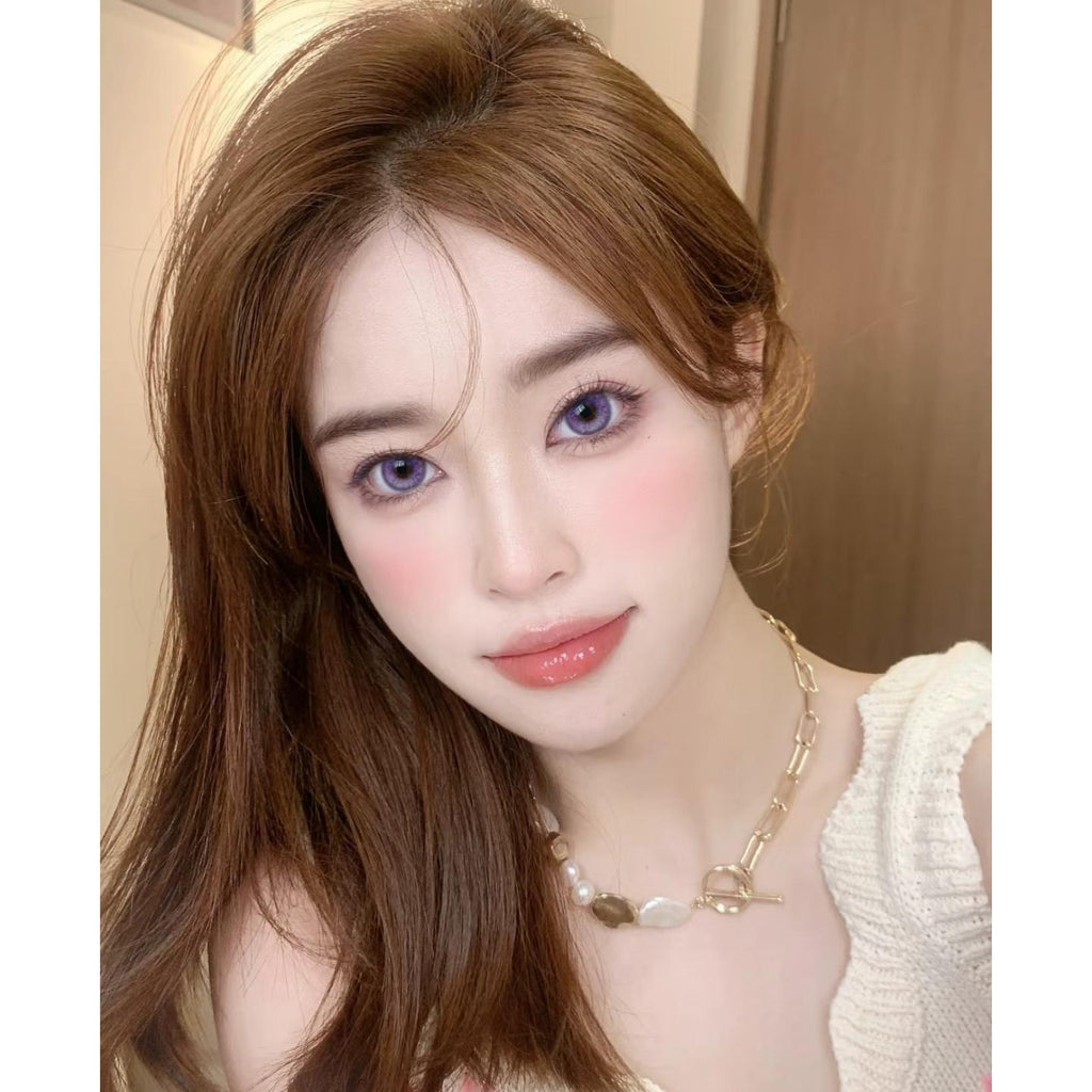 TKGJZI คอนแทคเลนส์สี Xiyoulens ขนาด 14.50 มม. สีม่วง (ชนิดราย 6 เดือน)