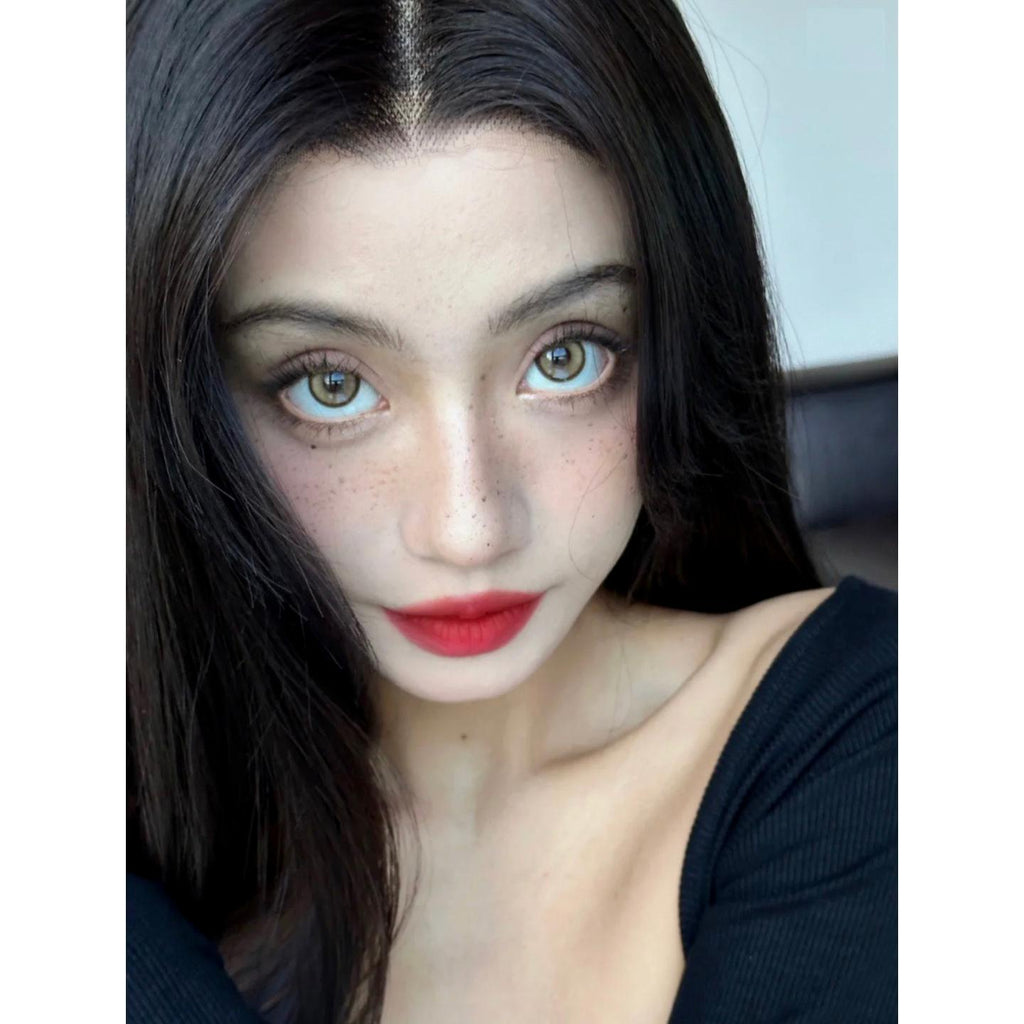 คอนแทคเลนส์สี DJKUAI Xiyoulens ขนาด 14.20 มม. สีน้ำตาล (ชนิดราย 6 เดือน)