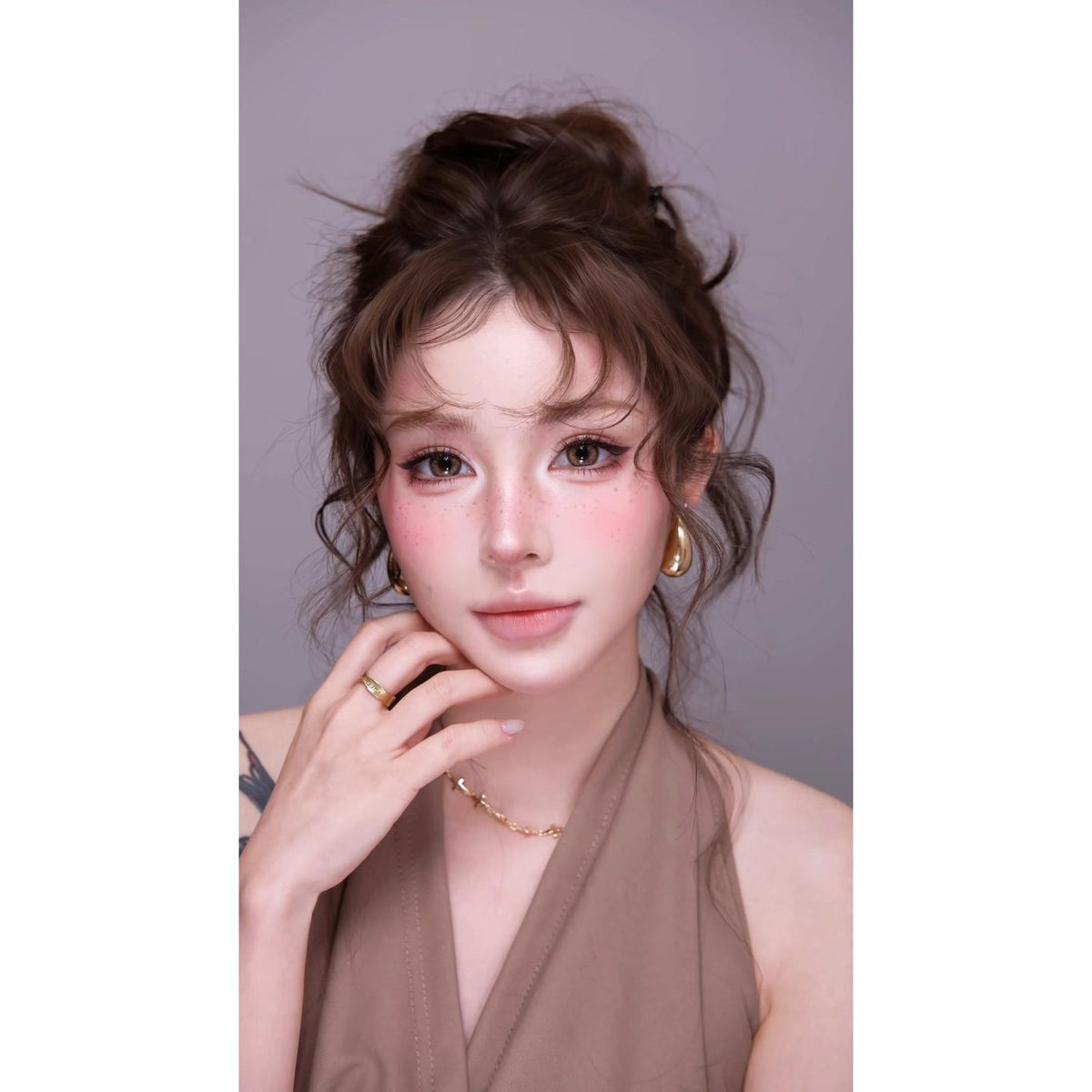 คอนแทคเลนส์สี YYTONG รุ่น Tinacon ขนาด 14.50 มม. สีน้ำตาล (ชนิดใส่ได้นาน 6 เดือน)